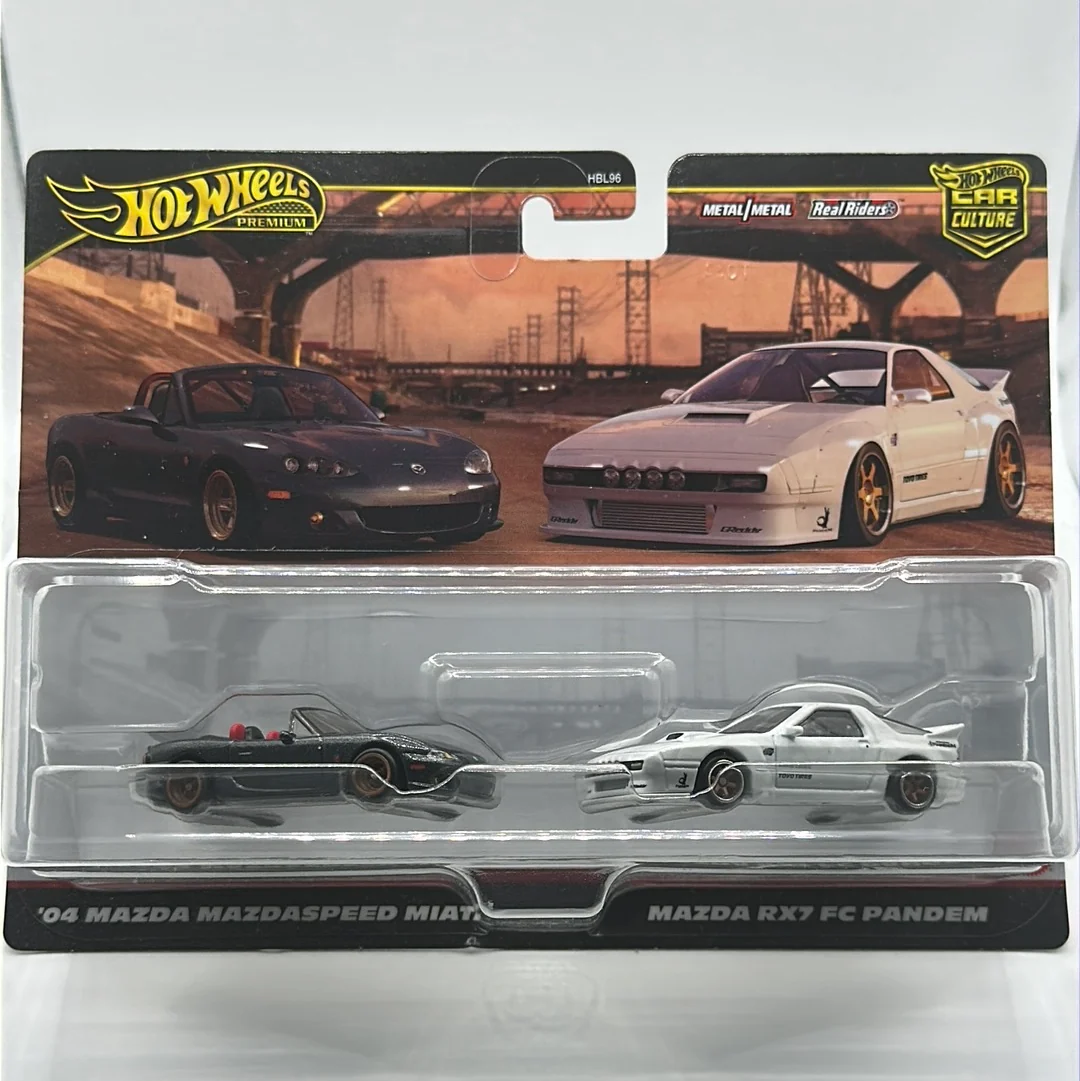 ‘04 Mazda Miata & Mazda RX7 FC Pandem TWIN PACK Car Culture Hotwheels Premium