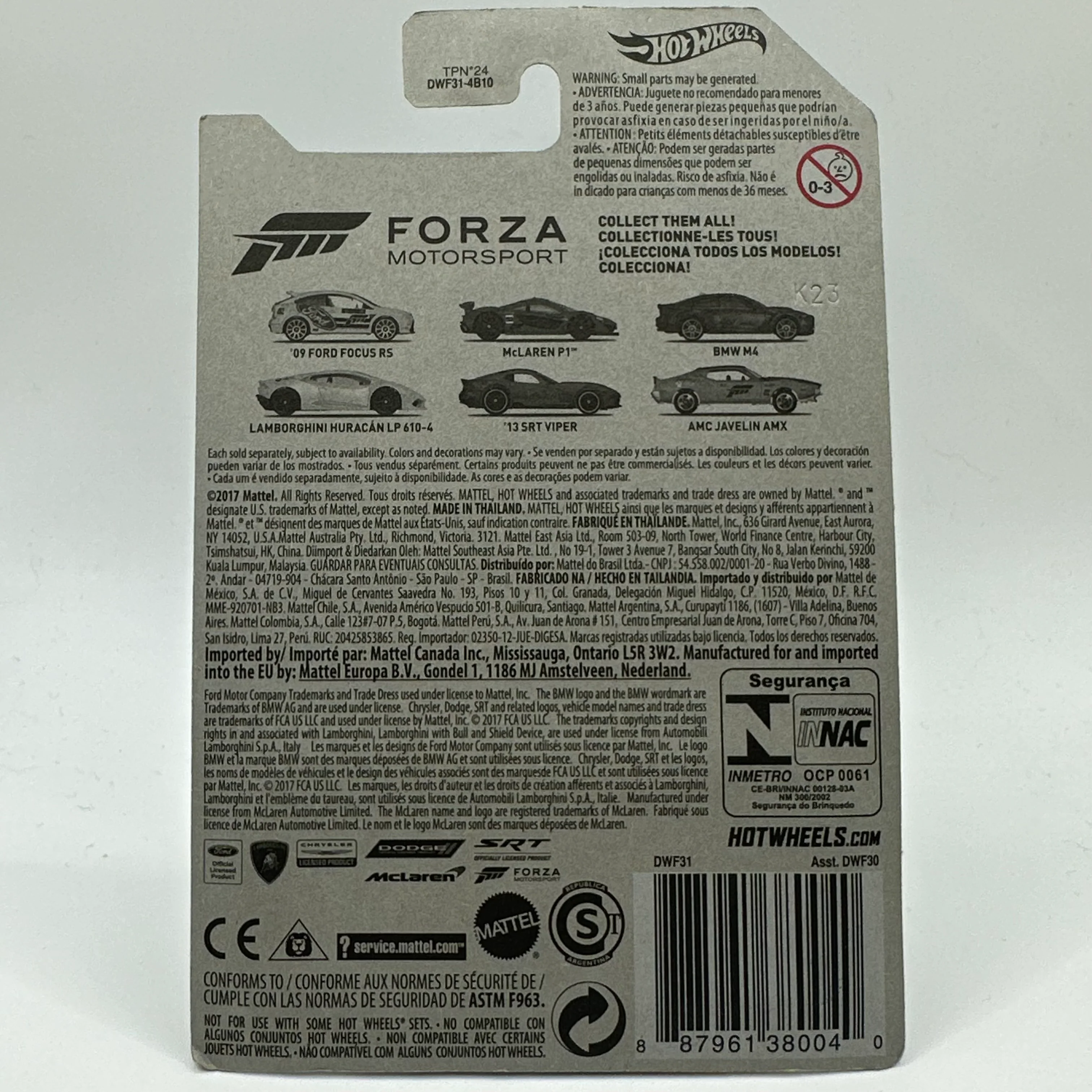09’ Ford Focus RS FORZA MOTORSPORT 2/6 Hotwheels Mainline Themed - Image 2