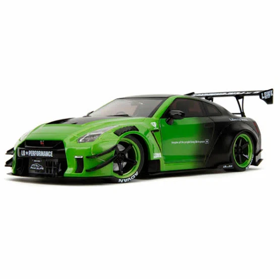 1:18 NISSAN GT-R R35 LIBERTY WALK (GREEN/BLACK) JADA: PINK SLIPS