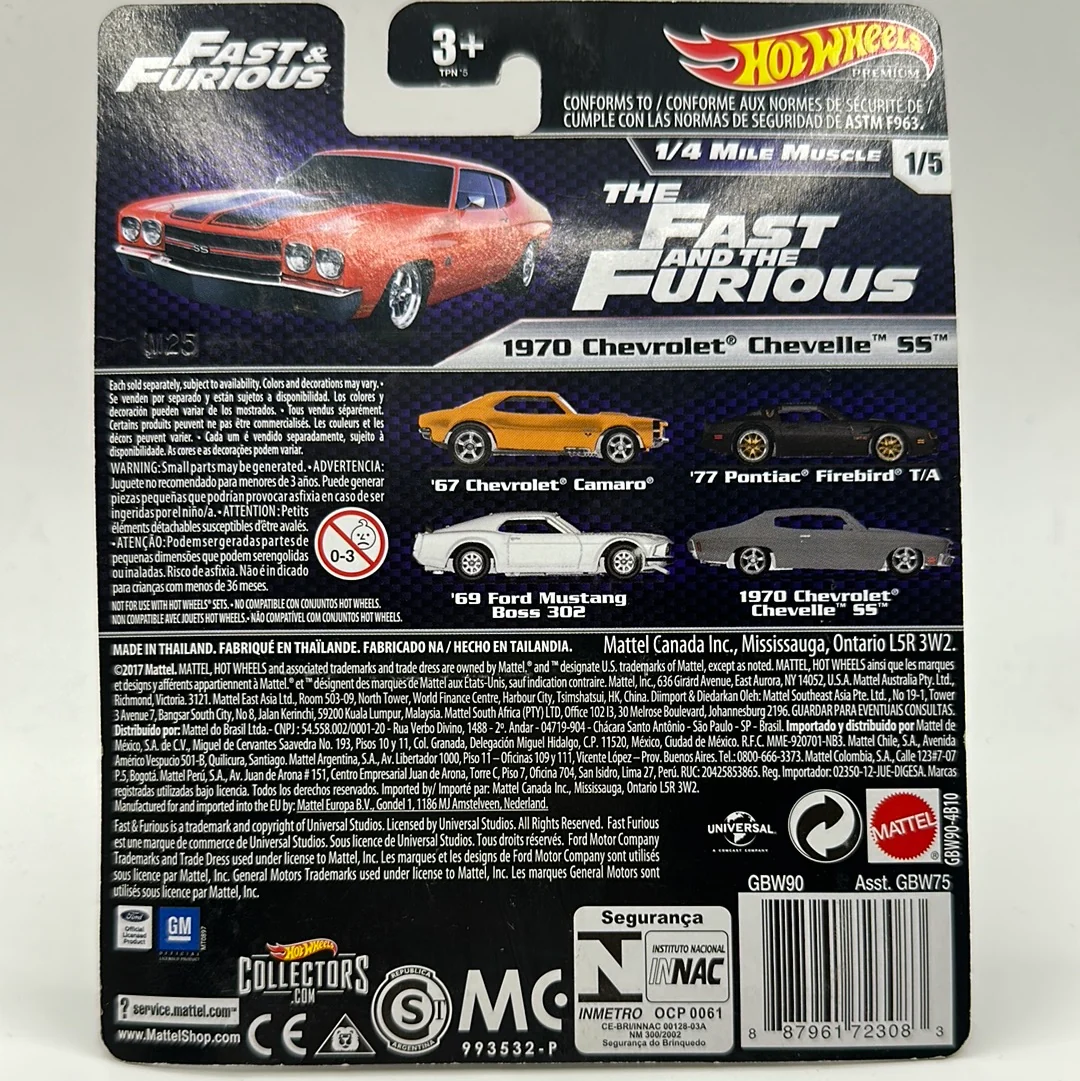 1970 Chevrolet Chevelle SS Fast & Furious (1/4 Mile Muscle) 1/5 Hotwheels Premium 1:64 - Image 2
