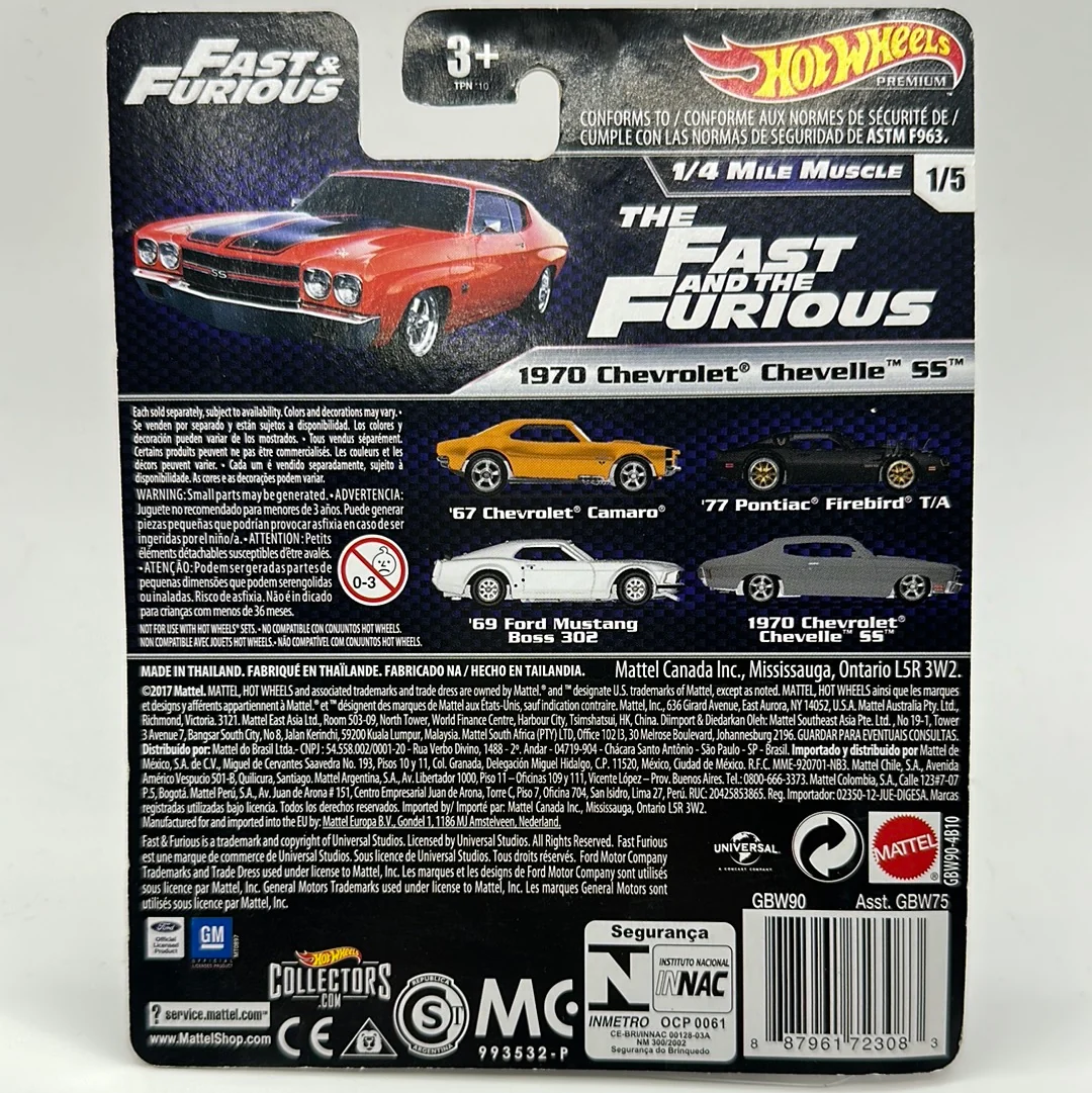1970Chevrolet Chevelle SS (1/4 Mile Muscle) Fast & Furious 1/5 Hotwheels Premium - Image 2