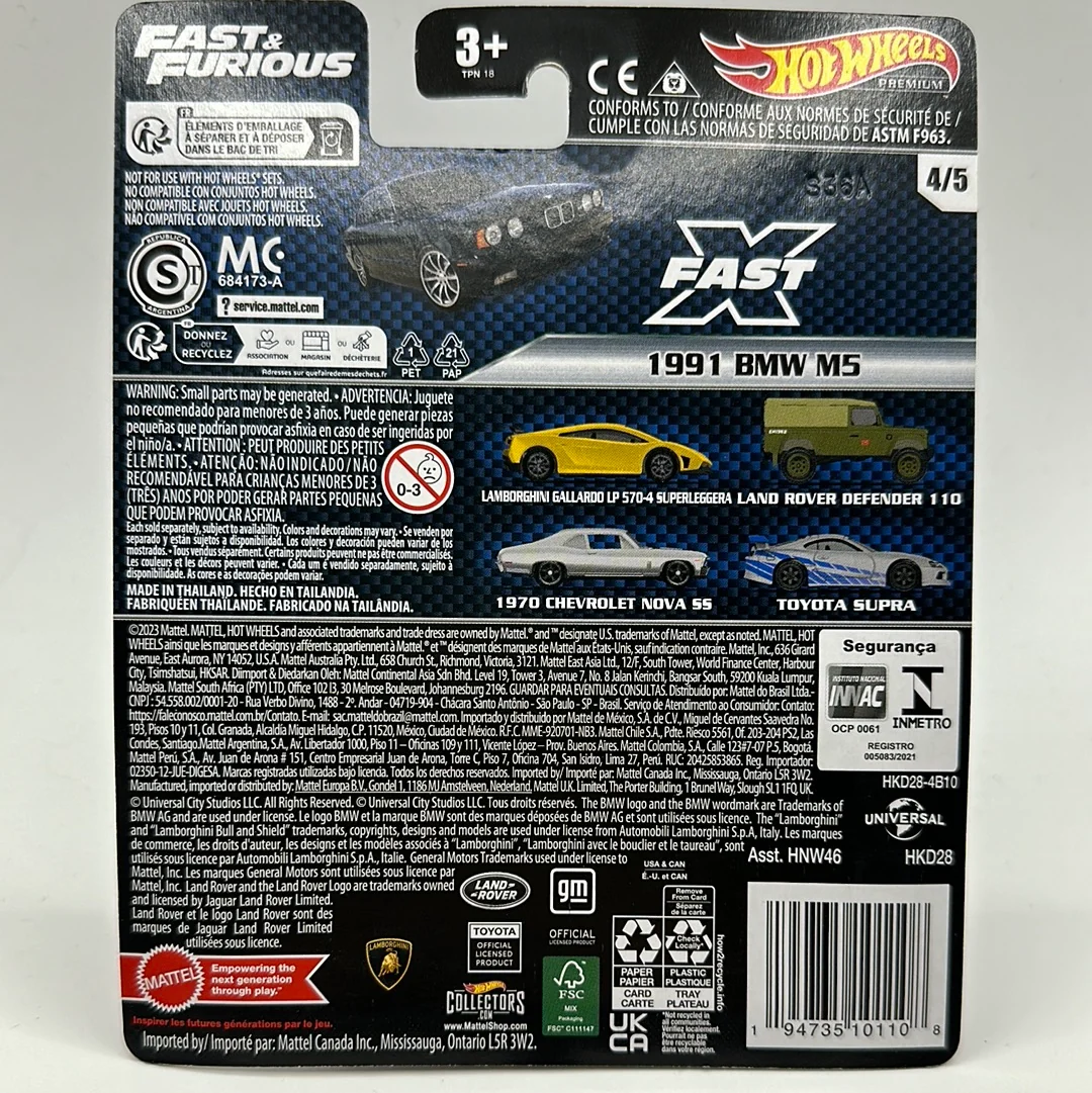 1991 BMW M5 Fast & Furious 4/5 Hotwheels Premium 1:64 - Image 2