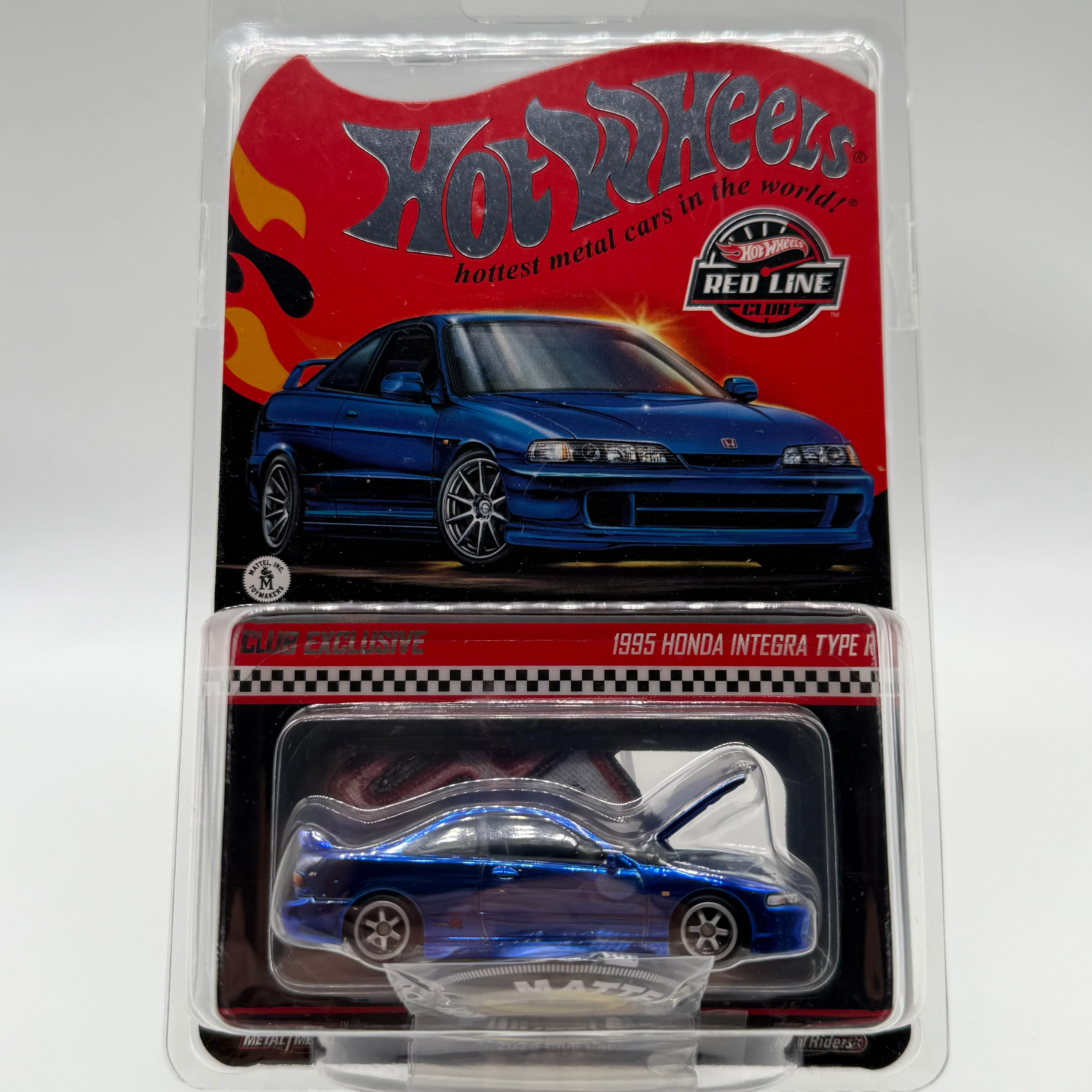 1995 Honda Integra Type R (BLUE) - RLC Redline Club Exclusive Hotwheels Pin & Patch Included