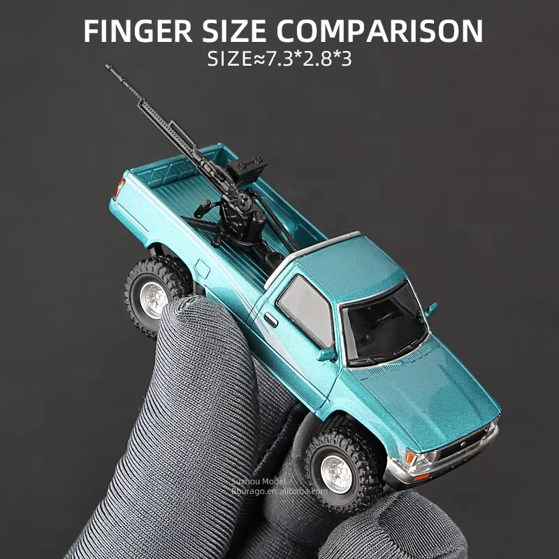 1995 Toyota Hilux(RN80) Blue - MASDI 1:64 - Image 4