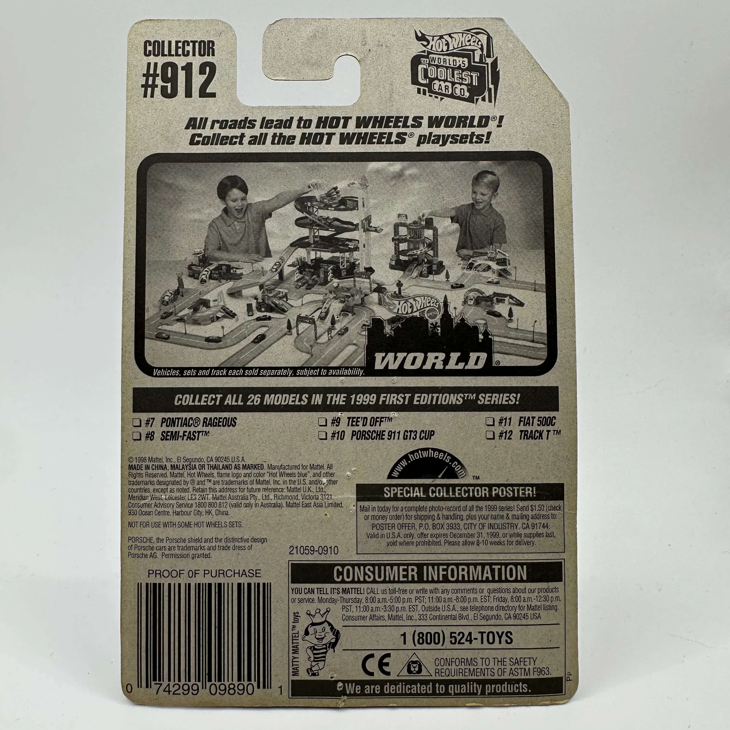 1999 First Editions Porsche 911 GT3 CUP (Silver) #10 of 26 Cars Hotwheels Mainline CHECK CONDITION - Image 2