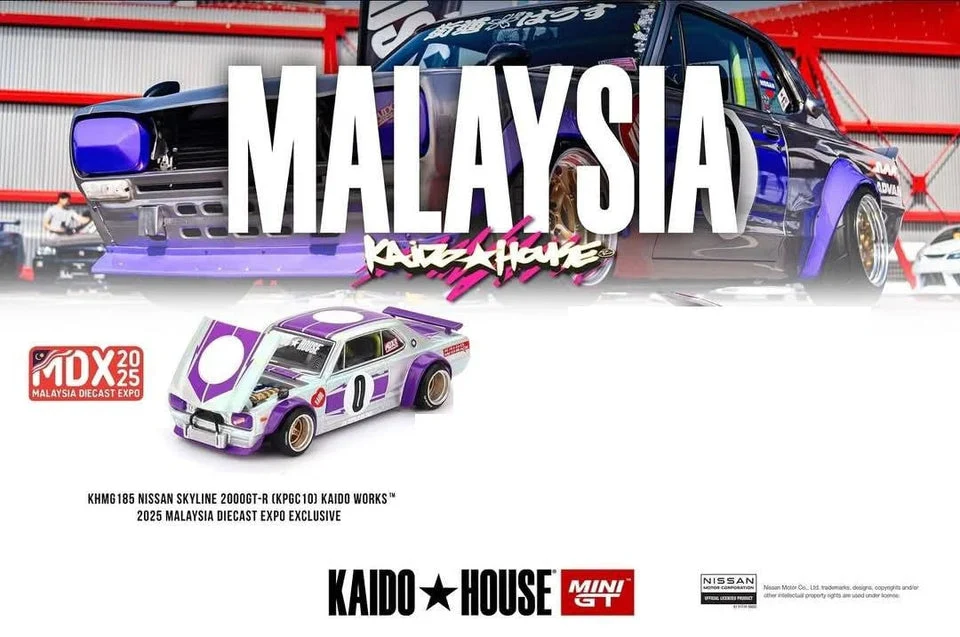 2025 MDX Exclusive Kaido House x Mini GT Nissan Skyline 2000GT-R KGPC10 Kaido Works “Opened” - Image 6