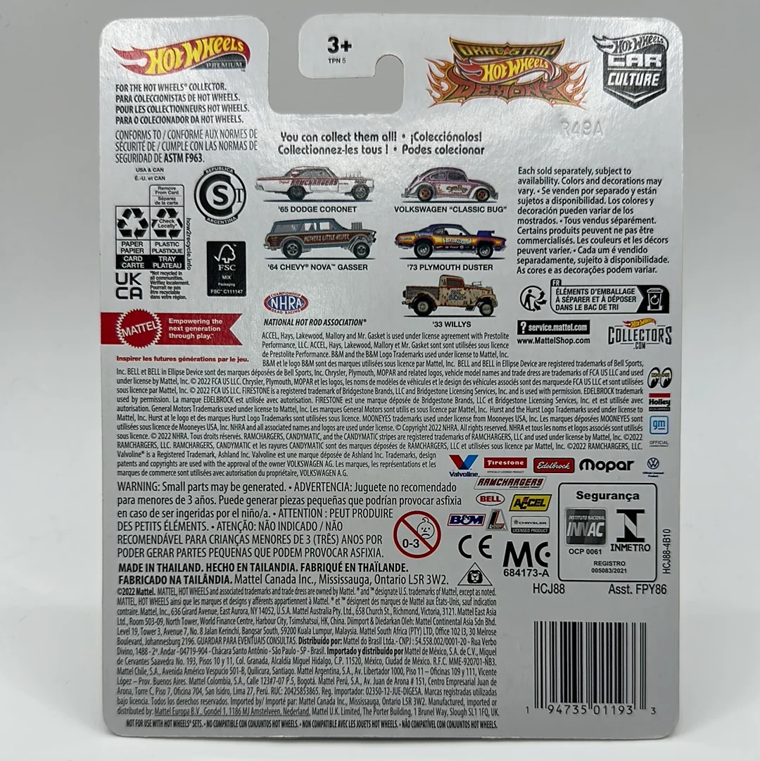 ‘33 Willys Drag Strip 5/5 Hotwheels Premium 1:64 - Image 2