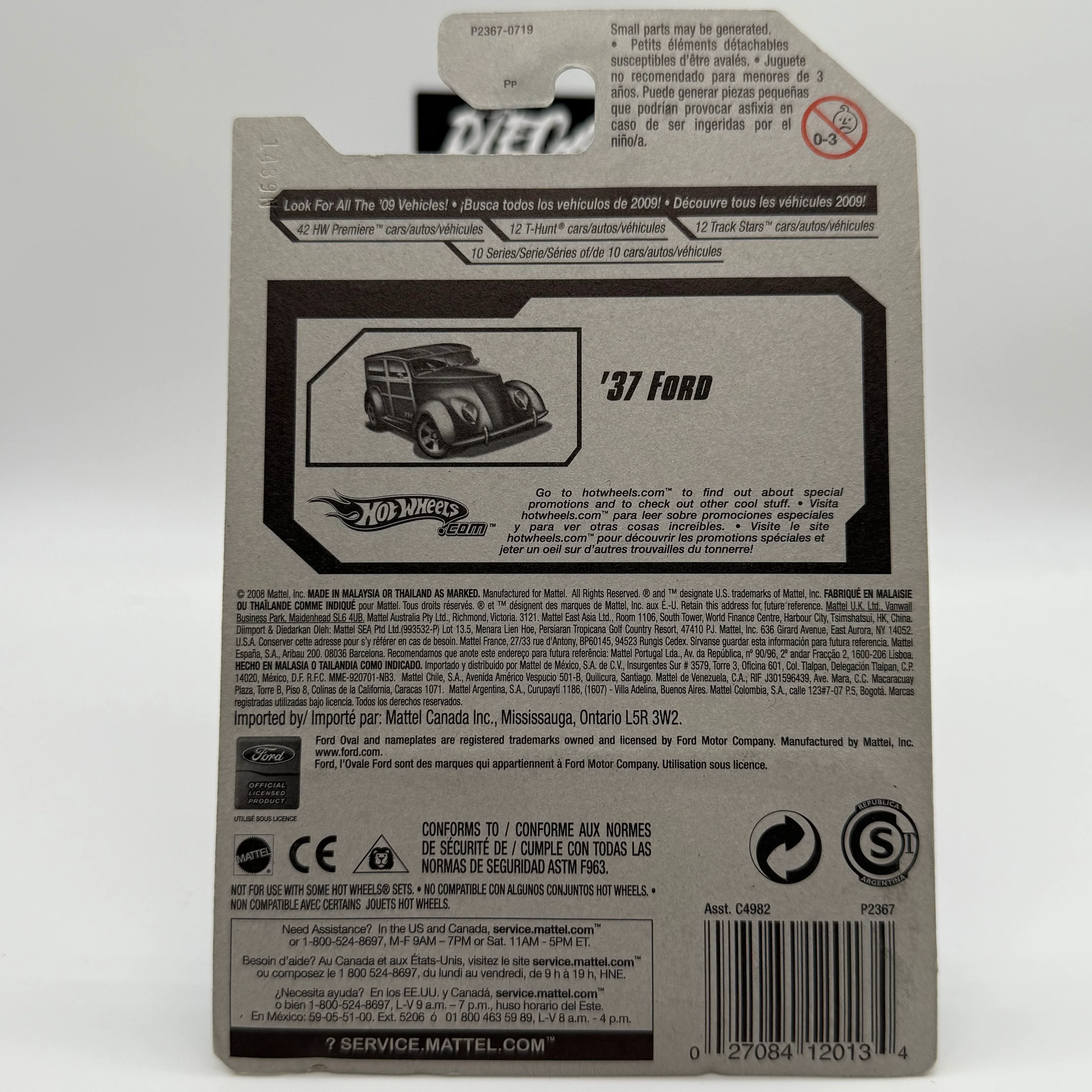 ‘37 Ford *STH* 09’ Super Treasure Hunt 05/12 Hotwheels Mainline 047/166 - Image 2