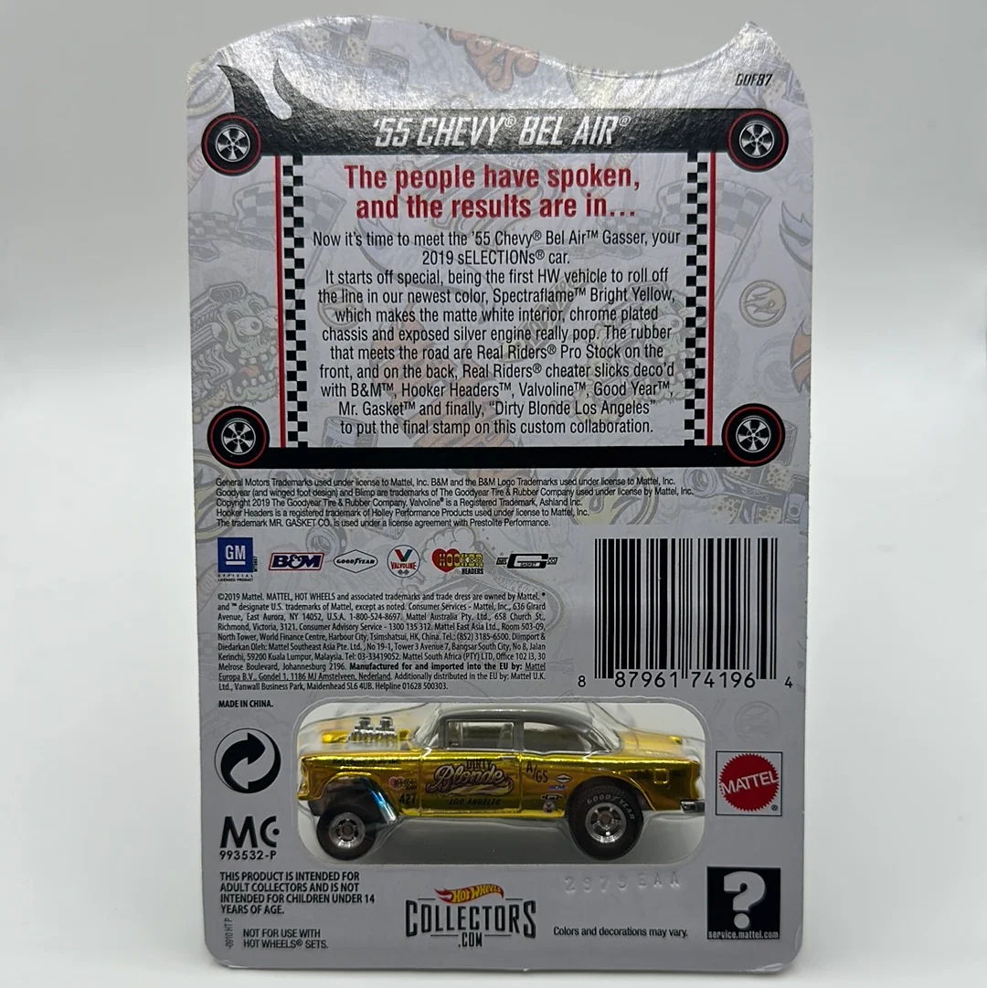 ‘55 Chevy Bel Air 2019 SELECTIONs SERIES 1 of 1 Hotwheels Collectors - Image 2