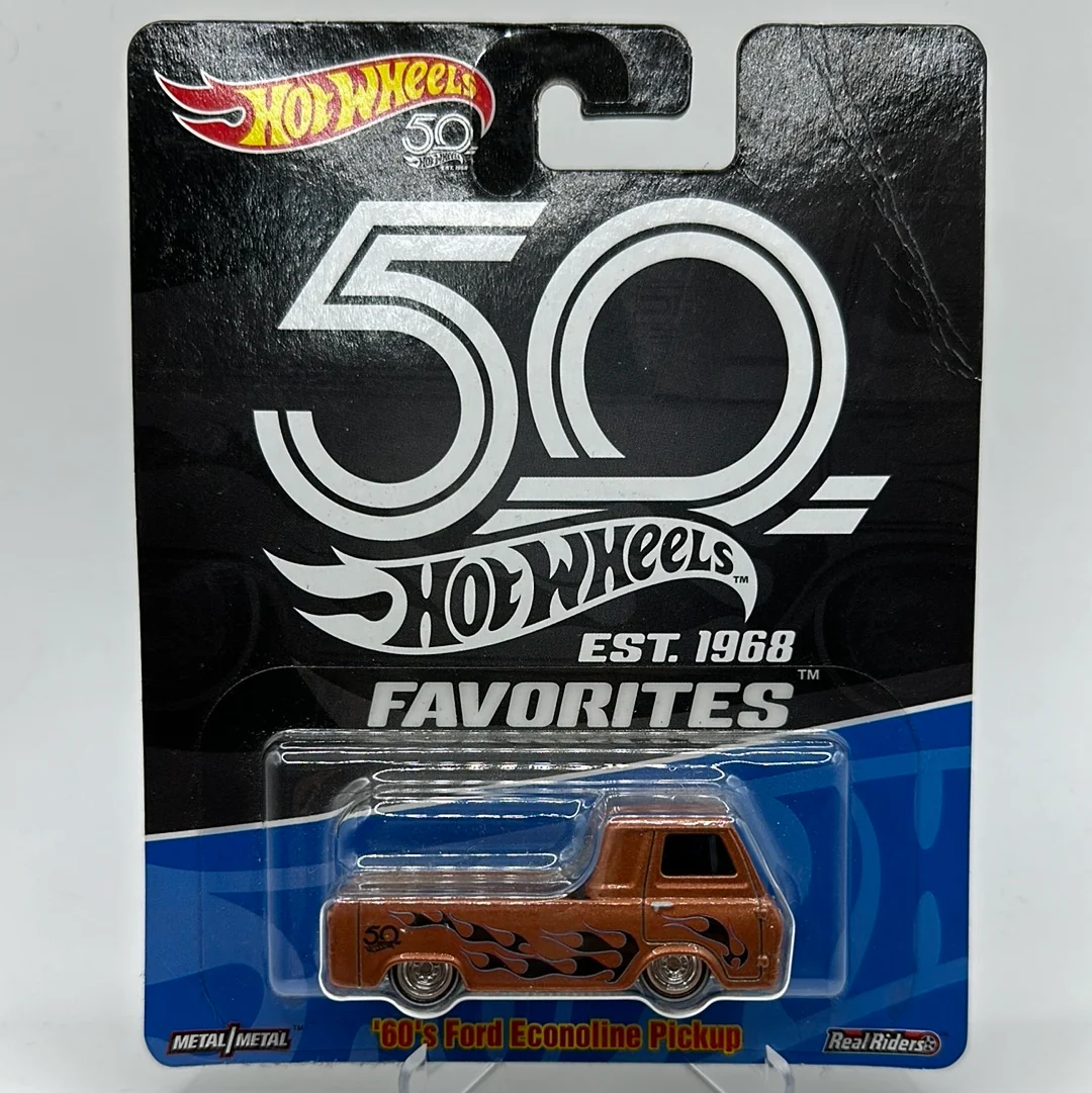 ‘60’s Ford Econoline Pickup 3/10 50th Favorites Hotwheels Premium 1:64