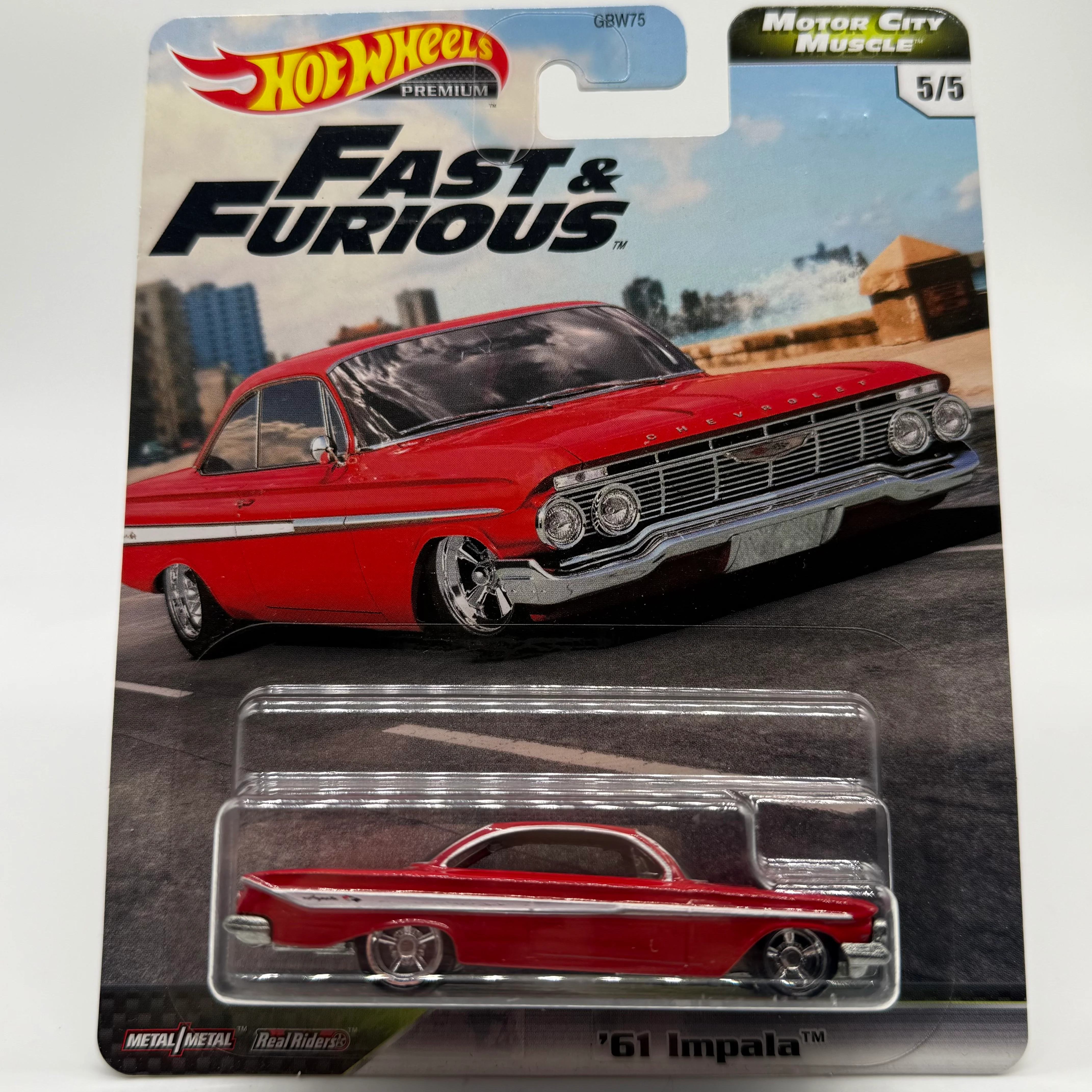 ‘61 Impala - Fast & Furious Motor City Muscle 5/5 Hotwheels Premium
