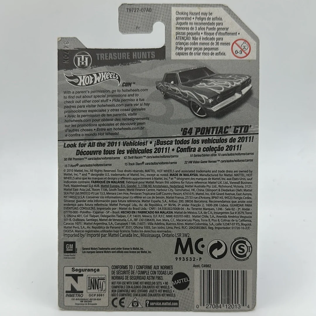 ‘64 Pontiac GTO *TH* Treasure Hunt 7/15 Hotwheels Mainline 57/244 - Image 2