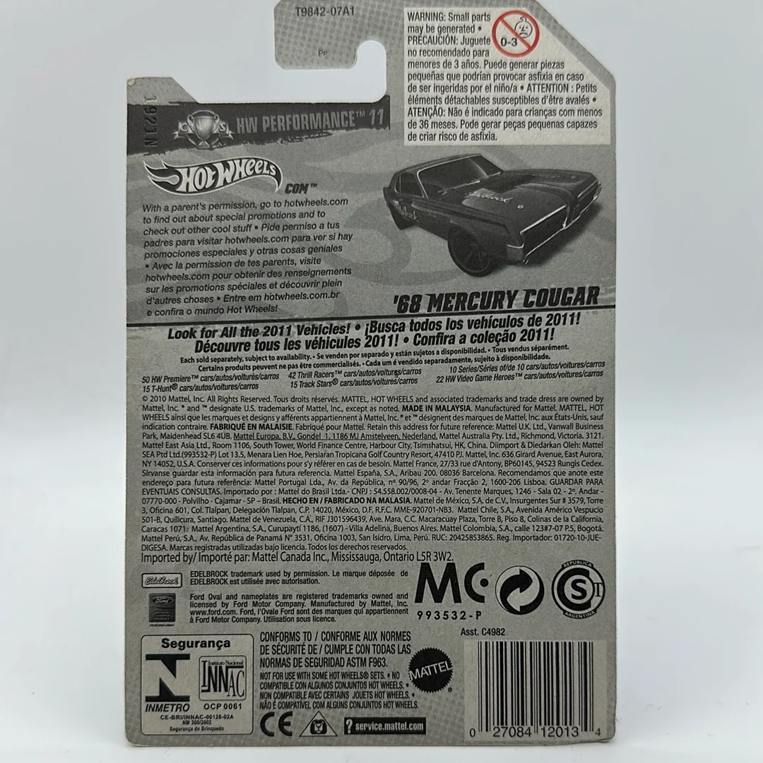 ‘68 Mercury Cougar - HW Performance 11 5/10 Hotwheels Mainline 135/244 - Image 2