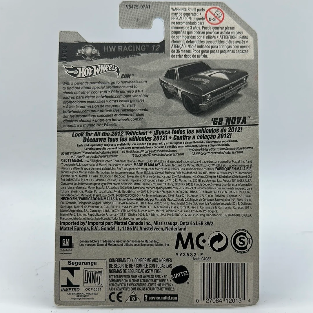 ‘68 Nova - HW Racing 12 1/10 Hotwheels Mainline 171/247 - Image 2
