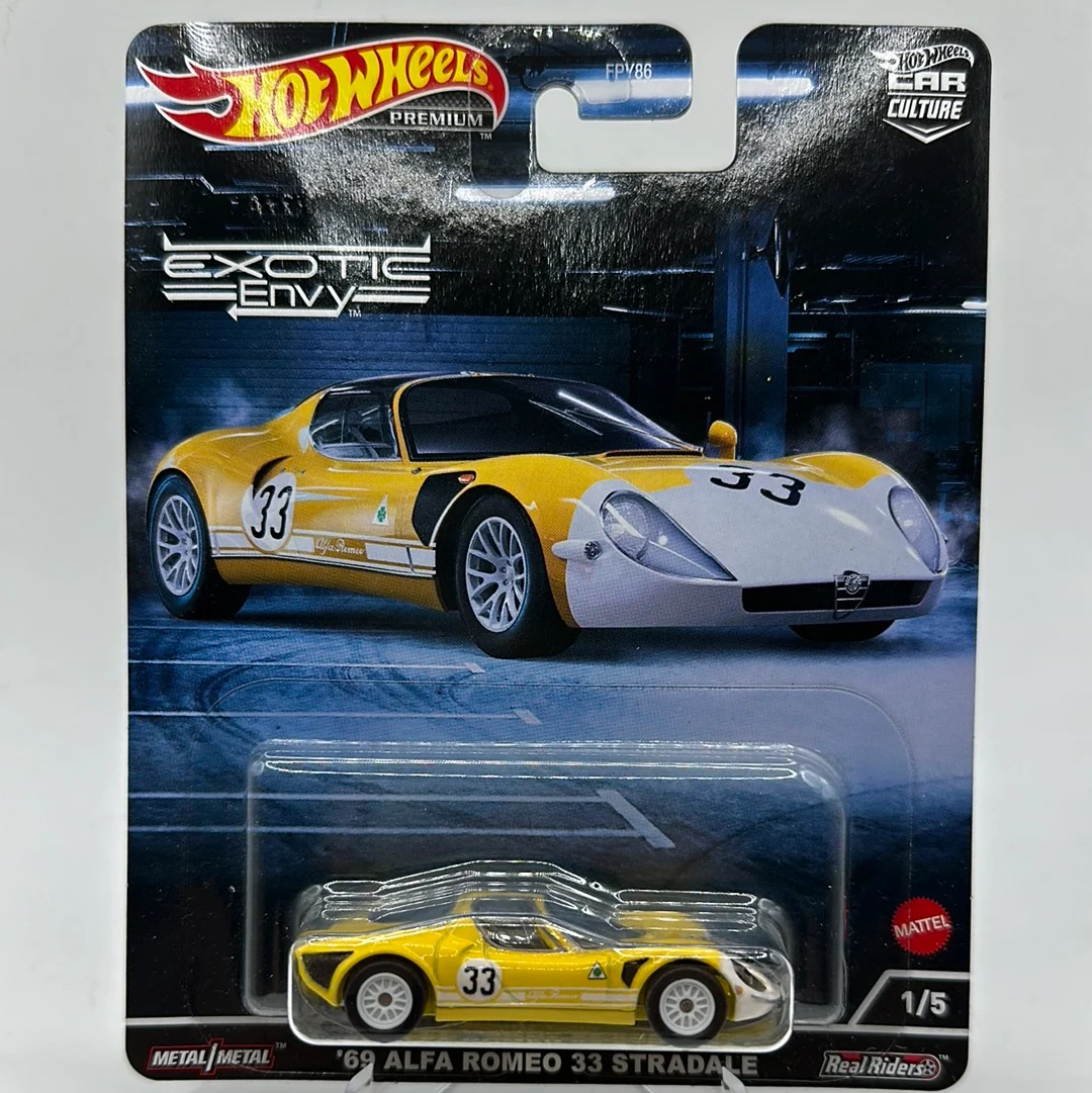 ‘69 Alfa Romeo 33 Stradale Exotic Envy 1/5 Hotwheels Premium 1:64