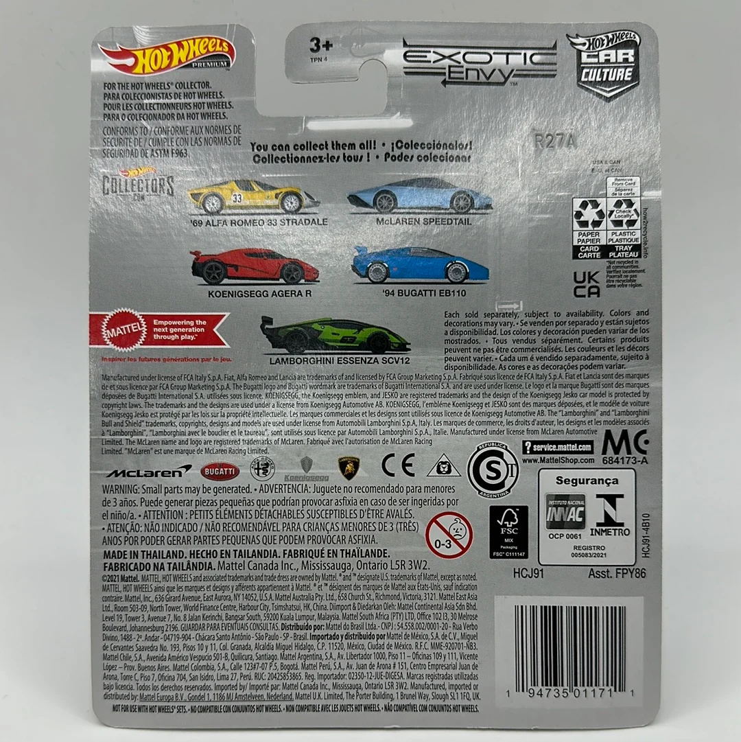 ‘69 Alfa Romeo 33 Stradale Exotic Envy 1/5 Hotwheels Premium 1:64 - Image 2