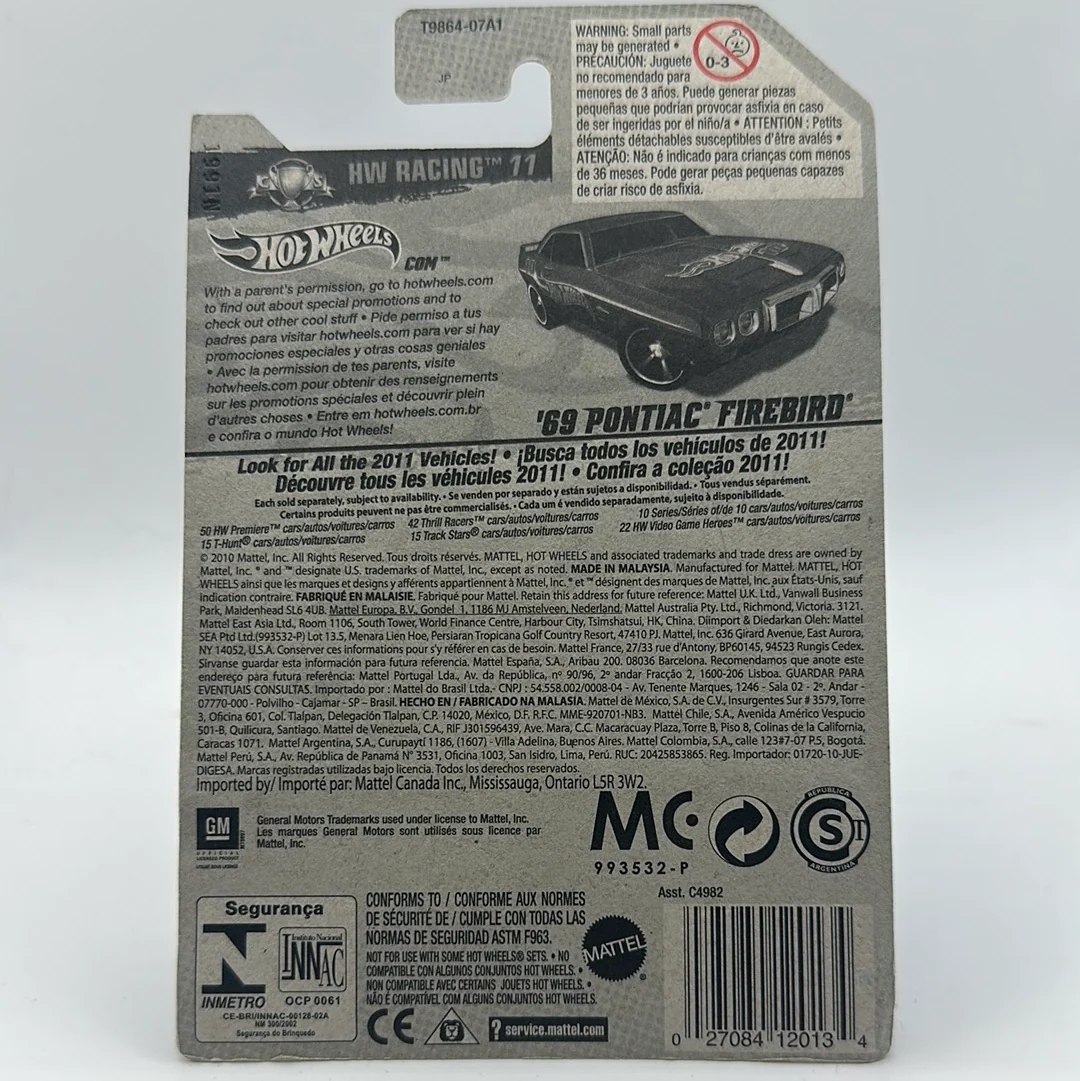 ‘69 Pontiac Firebird T/A - HA Racing 11 7/10 Hotwheels Mainline 157/244 - Image 2