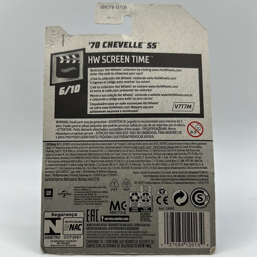 ‘70 Chevelle SS - HW Screen Time 6/10 Hotwheels Mainline 236/250 - Image 2