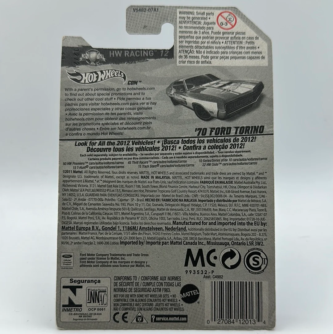 ‘70 Ford Torino - HW Racing 12 8/10 Hotwheels Mainline 178/247 - Image 2
