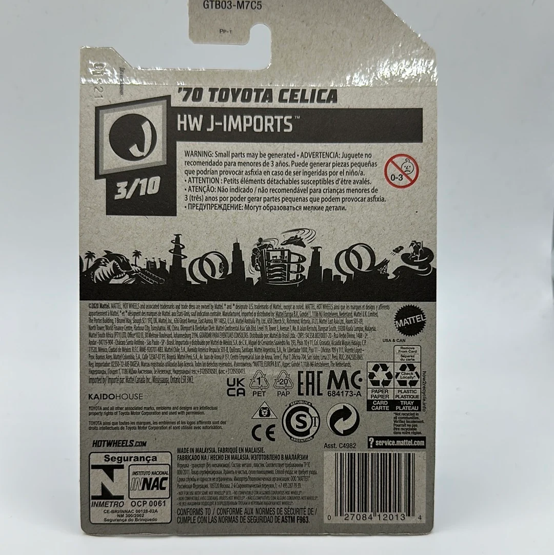 ‘70 Toyota Celica HW J-Imports 3/10 Hotwheels Mainline 151/250 - Image 2