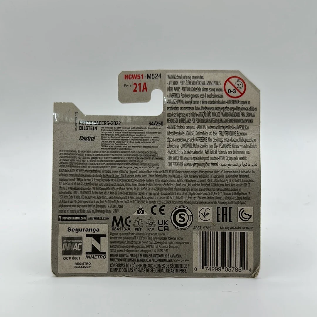 ‘73 BMW 3.0 CSL Race Car - Retro Racers 2/10 Hotwheels Mainline 34/250 *Bad Condition Card* - Image 2