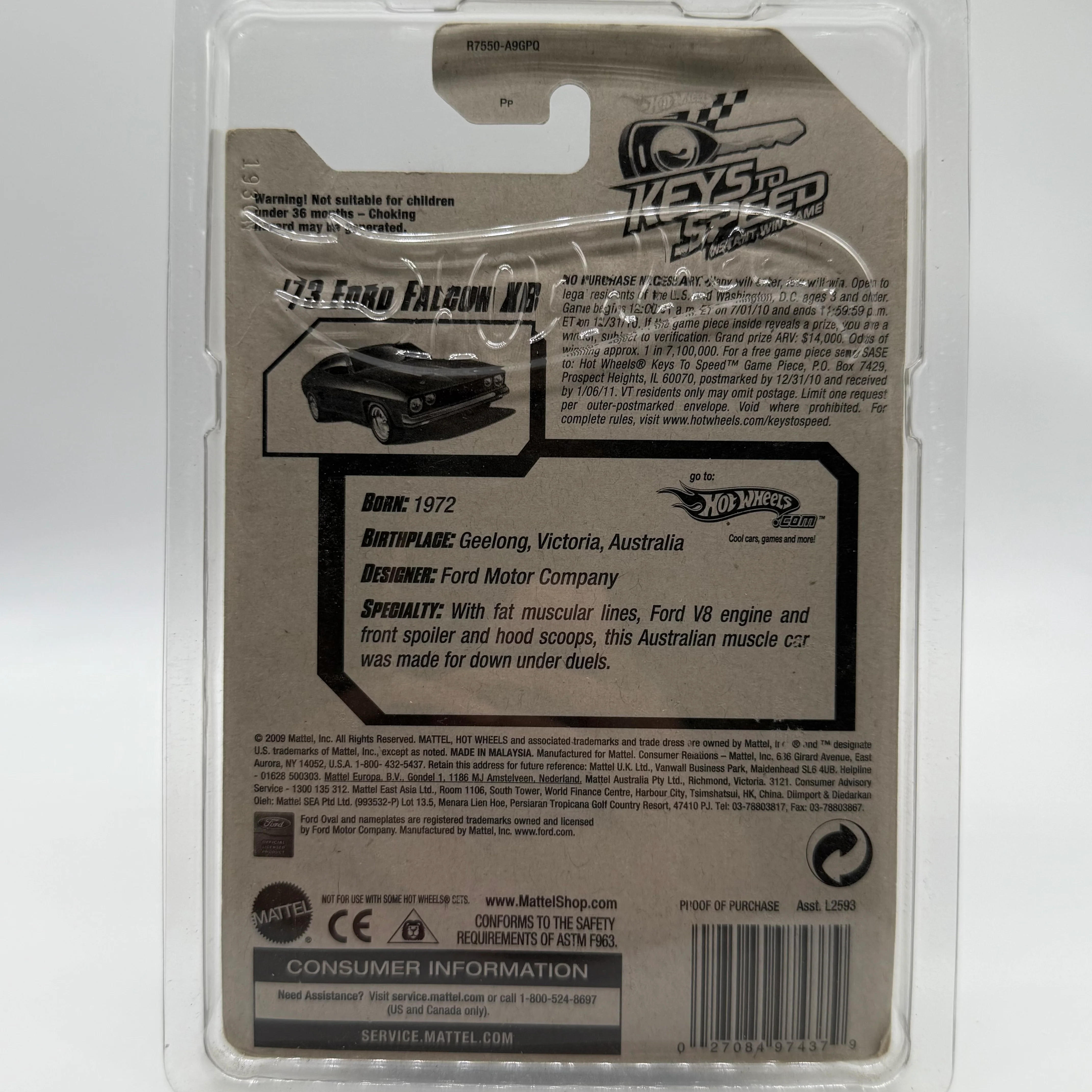 ‘73 Ford Falcon XB ALL STARS 07/10 - Hotwheels Mainline 125/240 2010 Release - Image 2
