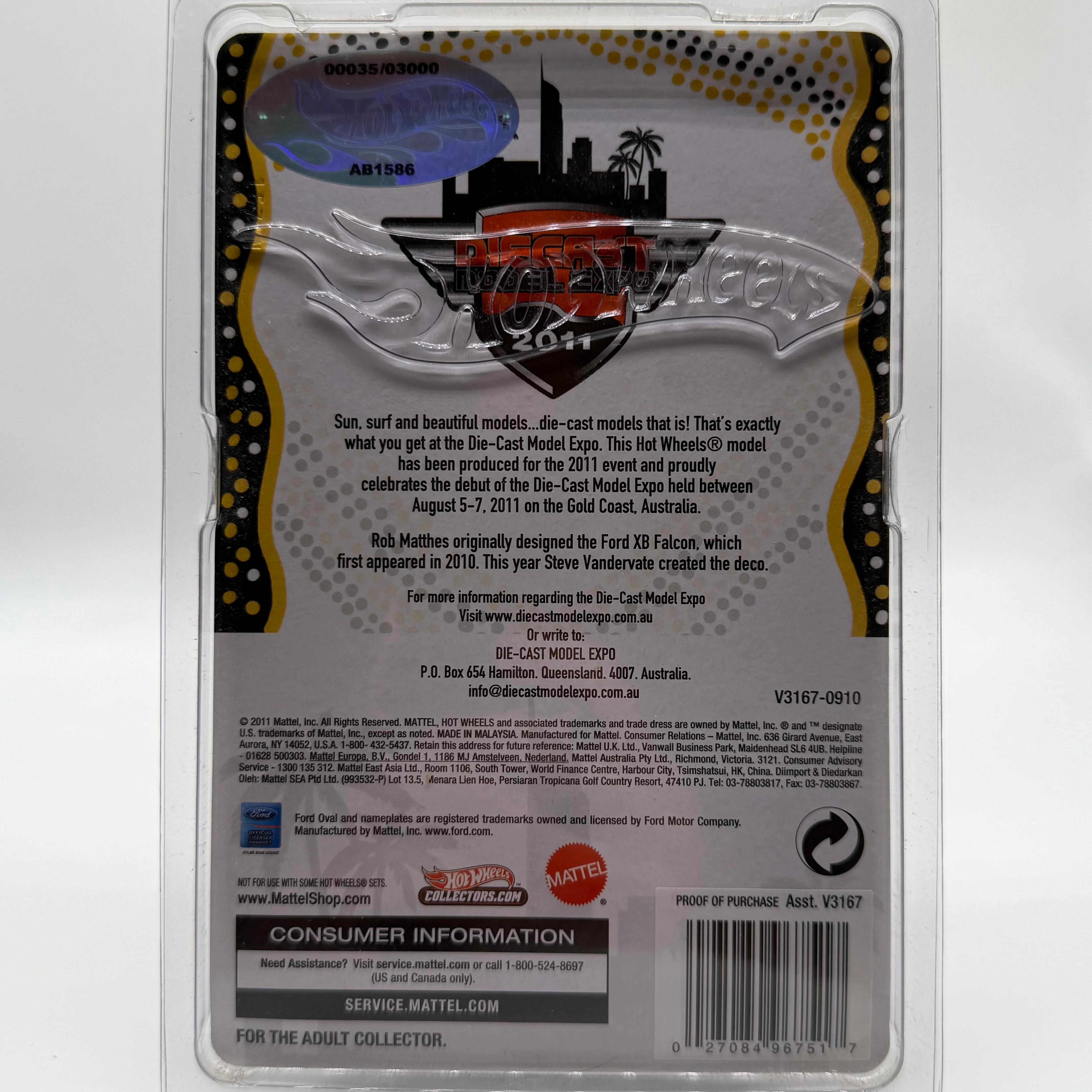 ‘73 Ford Falcon XB - DIECAST MODEL EXPO 2011 (Number 35 of 3000) Hotwheels Real Riders - Image 2