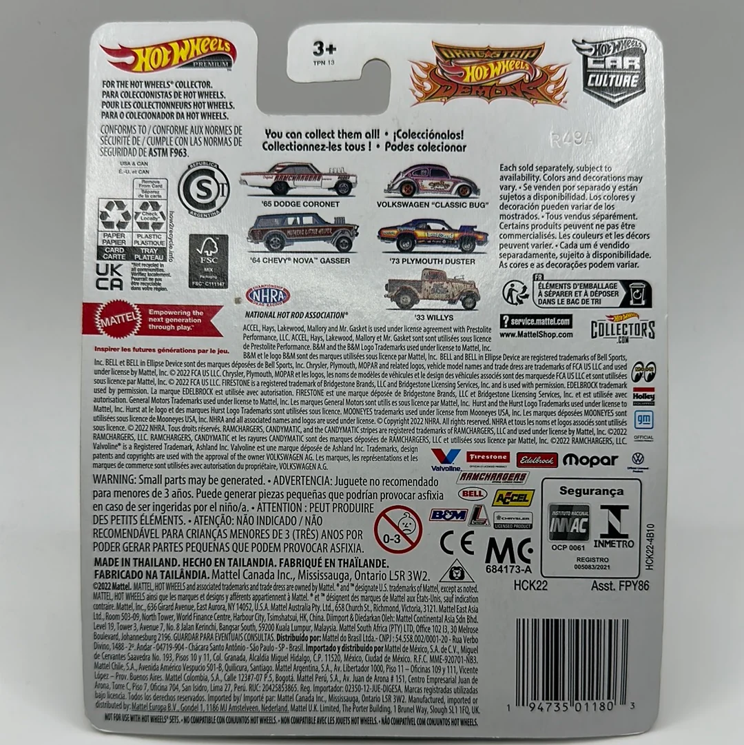 ‘73 Plymouth Duster Drag Strip 4/5 Hotwheels Premium Car Culture 1:64 - Image 2