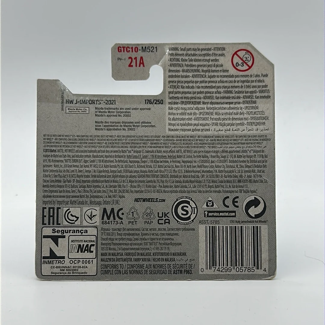 ‘89 Mazda Savanna RX-7 FC35 HW J-Imports 5/10 Hotwheels Mainline *SOFT CORNERS* - Image 2