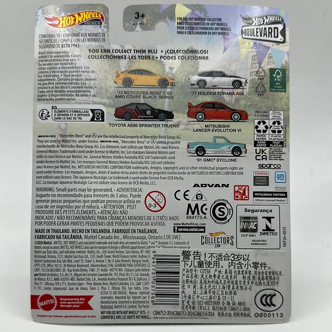 ‘91 GMC Syclone Boulevard #80 Hotwheels Premium 1:64 - Image 2