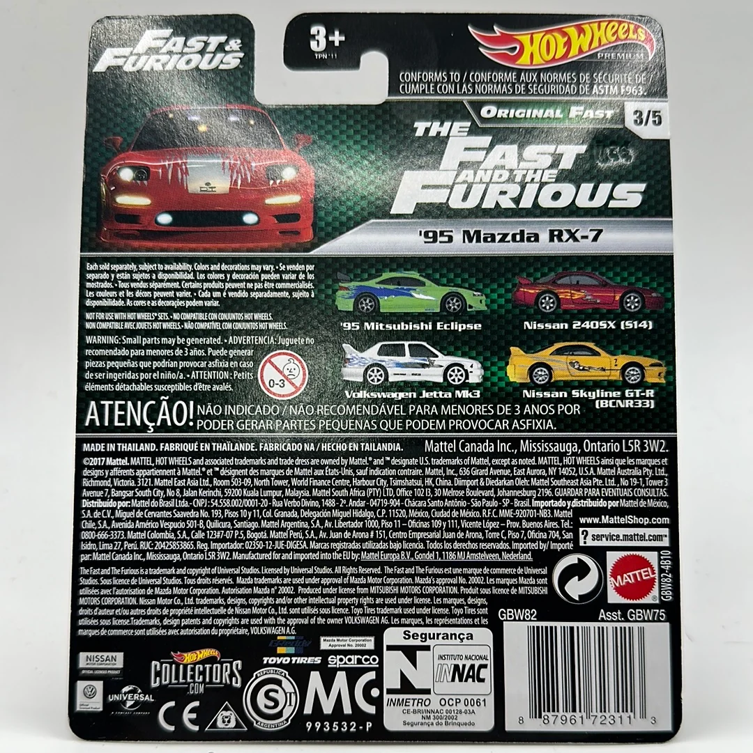 ‘95 Mazda RX-7 Fast & Furious - ORIGINAL FAST 3/5 Hotwheels Premium - Image 2