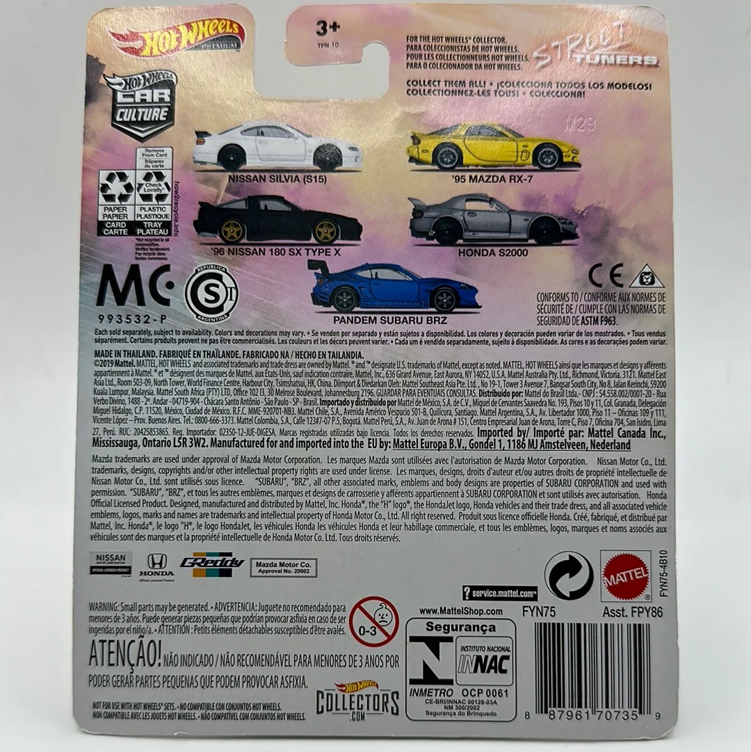 ‘95 Mazda RX-7 Street Tuners 2/5 Hotwheels Premium 1:64 - Image 2