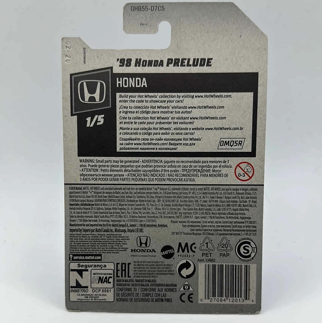 ‘98 Honda Prelude (Honda Set) 1/5 Hotwheels Mainline 166/250 - Image 2