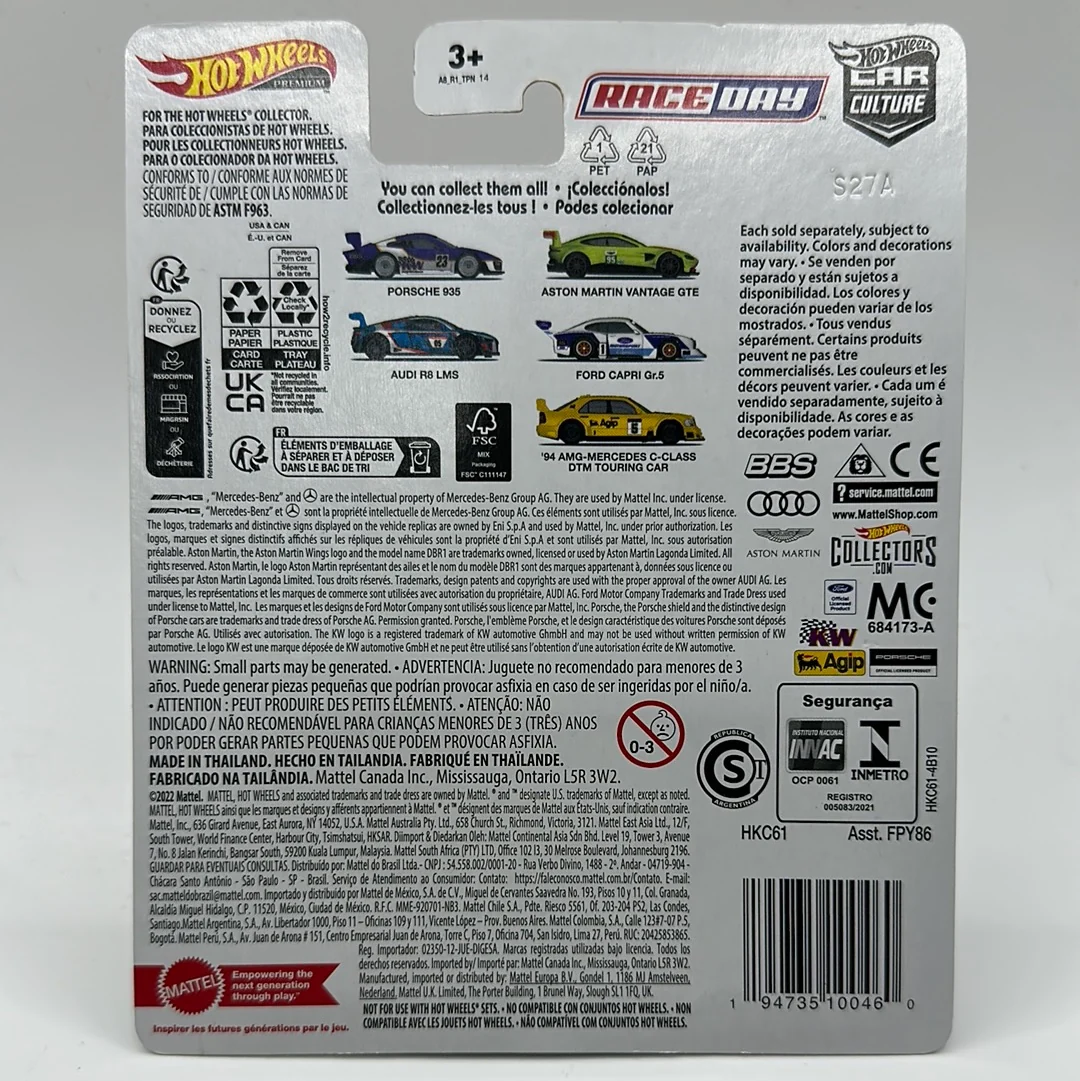 Audi R8 LMS Race Day 3/5 Hotwheels Premium Car Culture 1:64 - Image 2