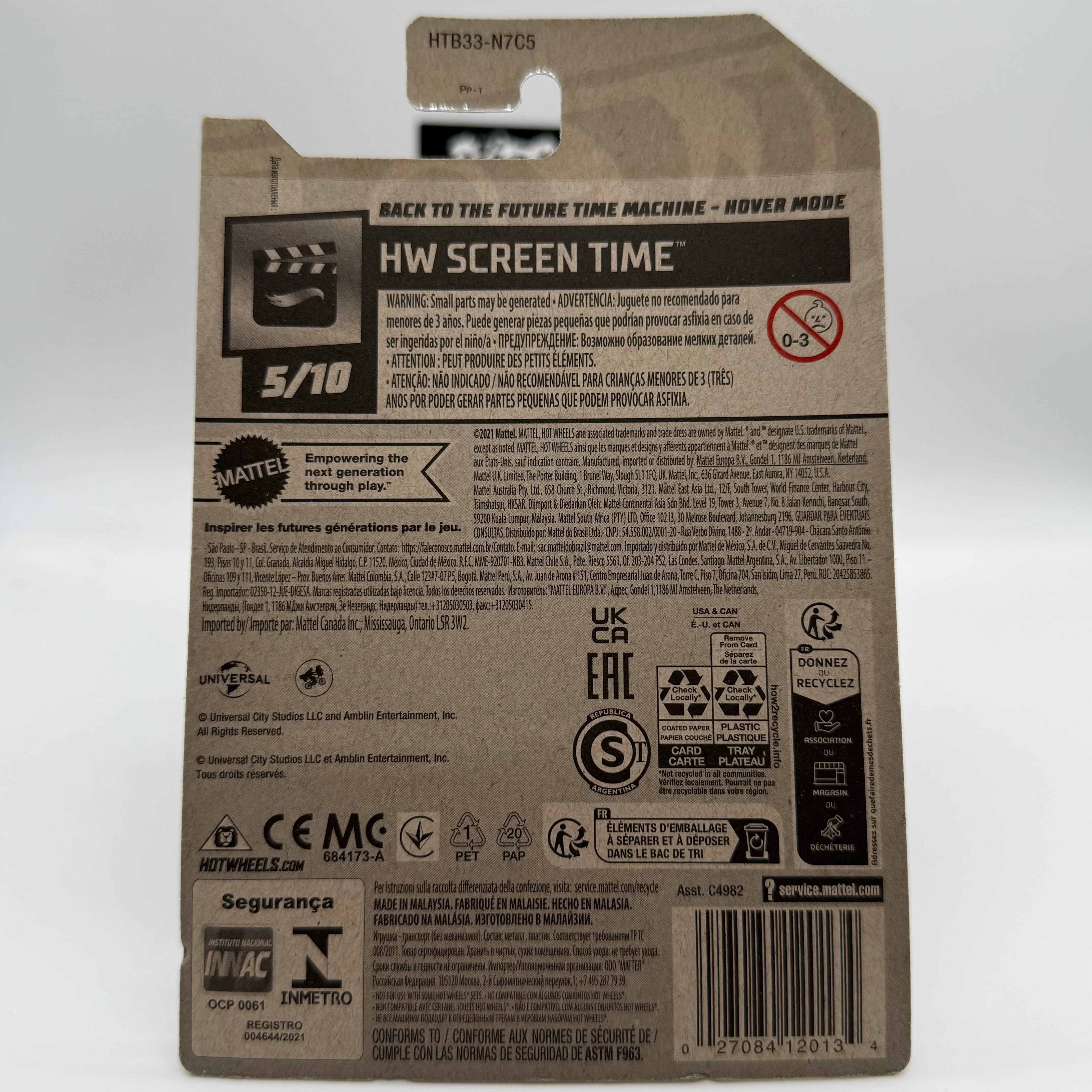 Back to the future TIME MACHINE HOVER MODE - HW Screen Time 5/10 Hotwheels Mainline 60/250 - Image 2