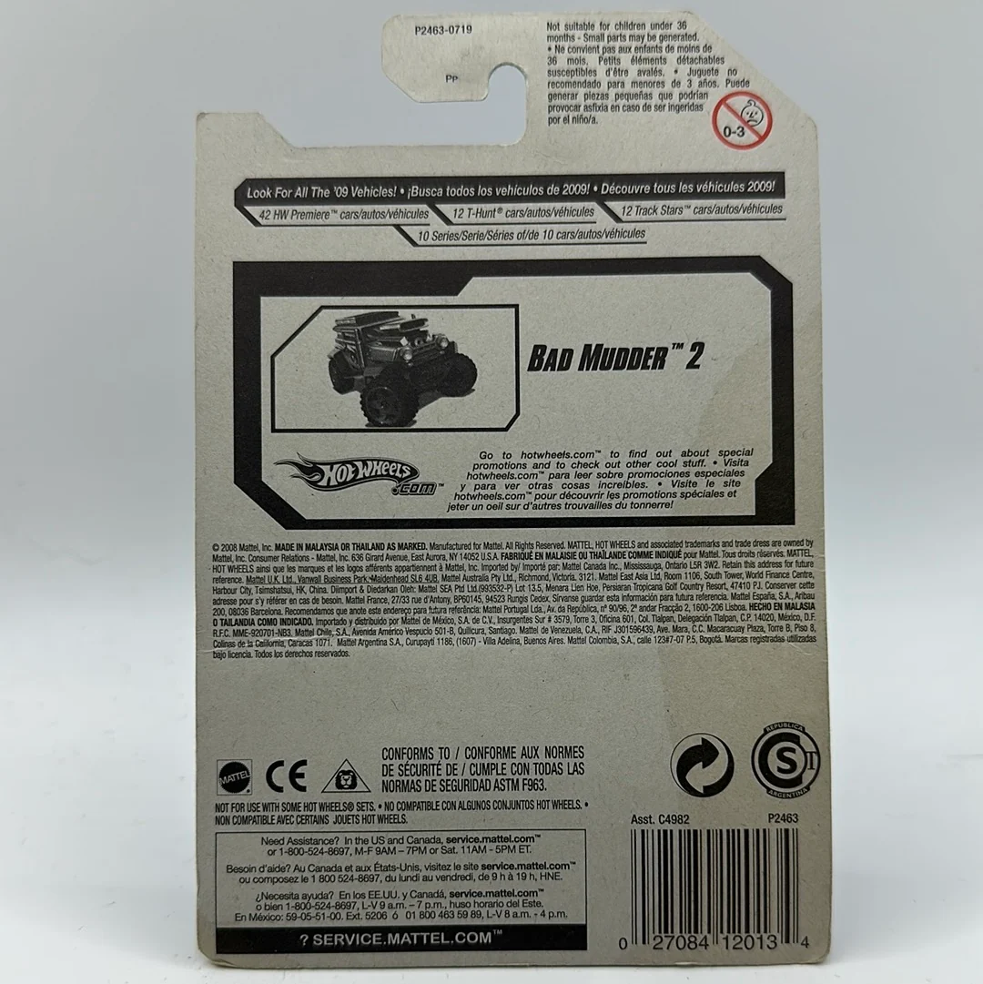Bad Mudder 2 - Rebel Series ‘09 07/10 Hotwheels Mainline 143/166 *Bad Card* - Image 2