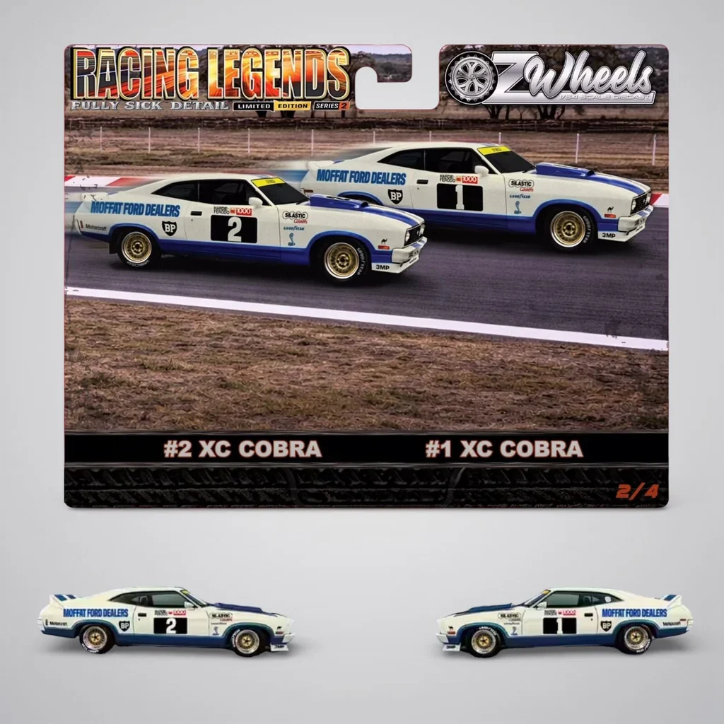 BATHURST TWIN SET - #1 & #2 FORD XC COBRA ALLAN MOFFAT -- OZ WHEELS FSD 1:64