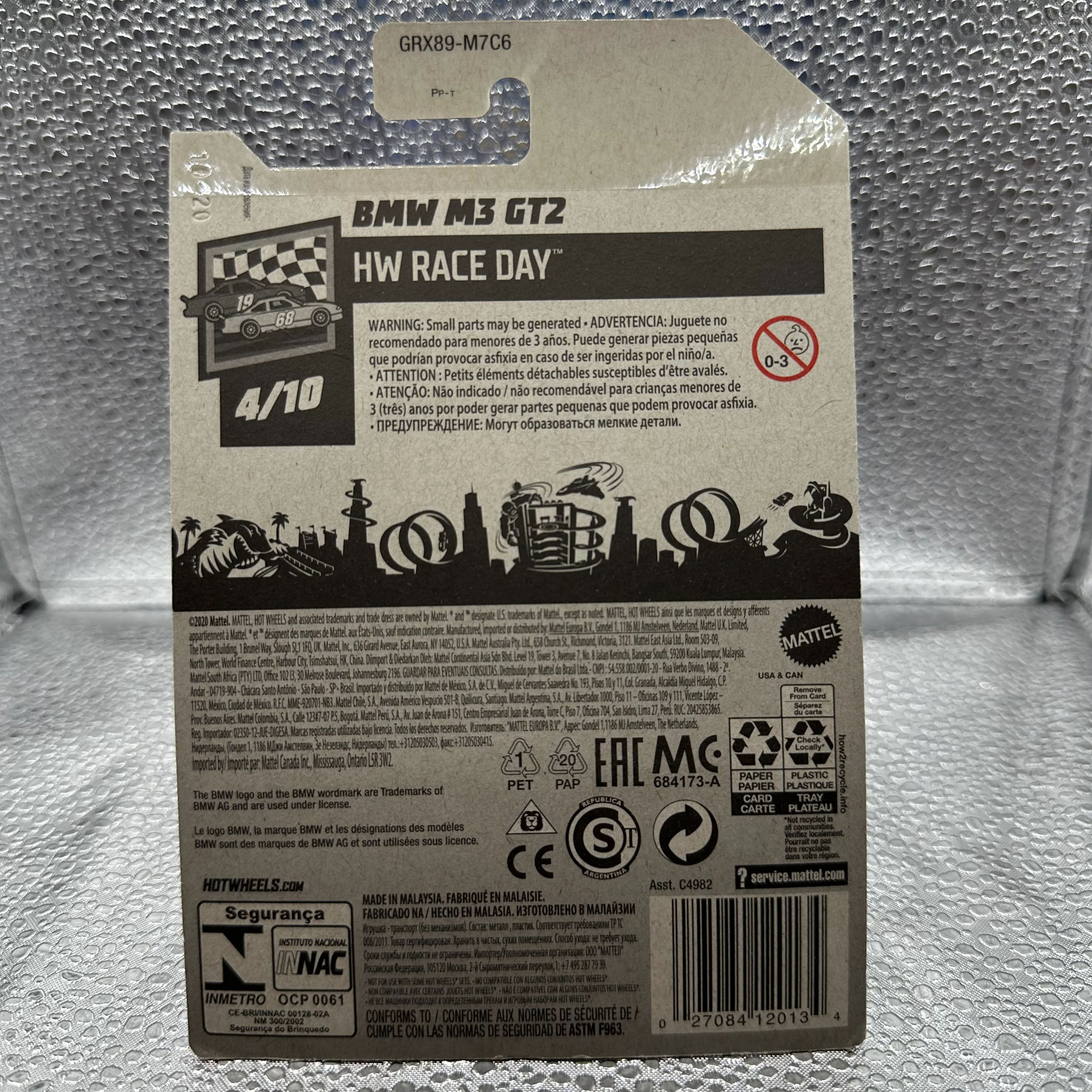 BMW M3 GT2 HW Race Day 4/10 Hotwheels Mainline 57/250 - Image 2