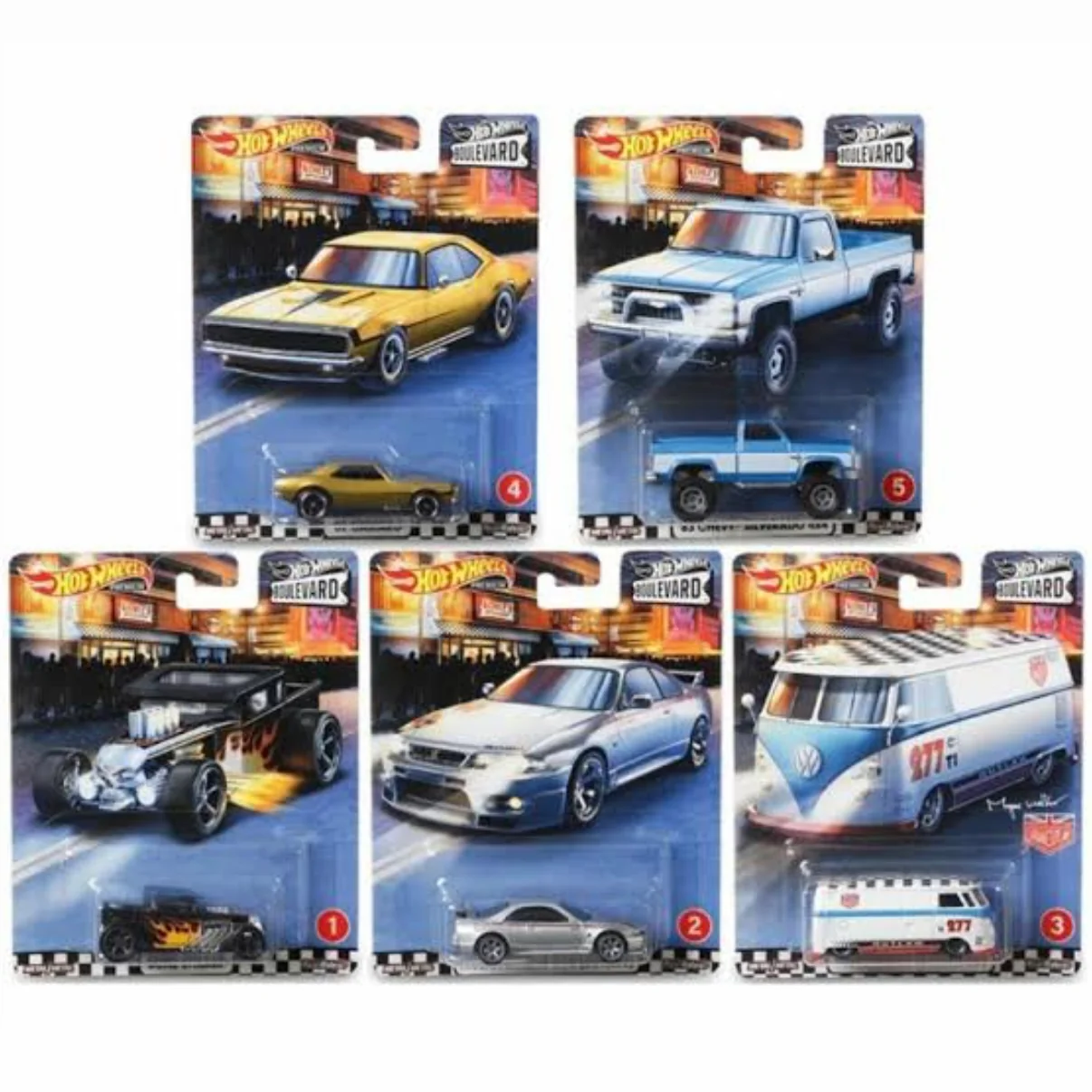 Boulevard #1-5 Set Of 5 Complete Hotwheels Premium