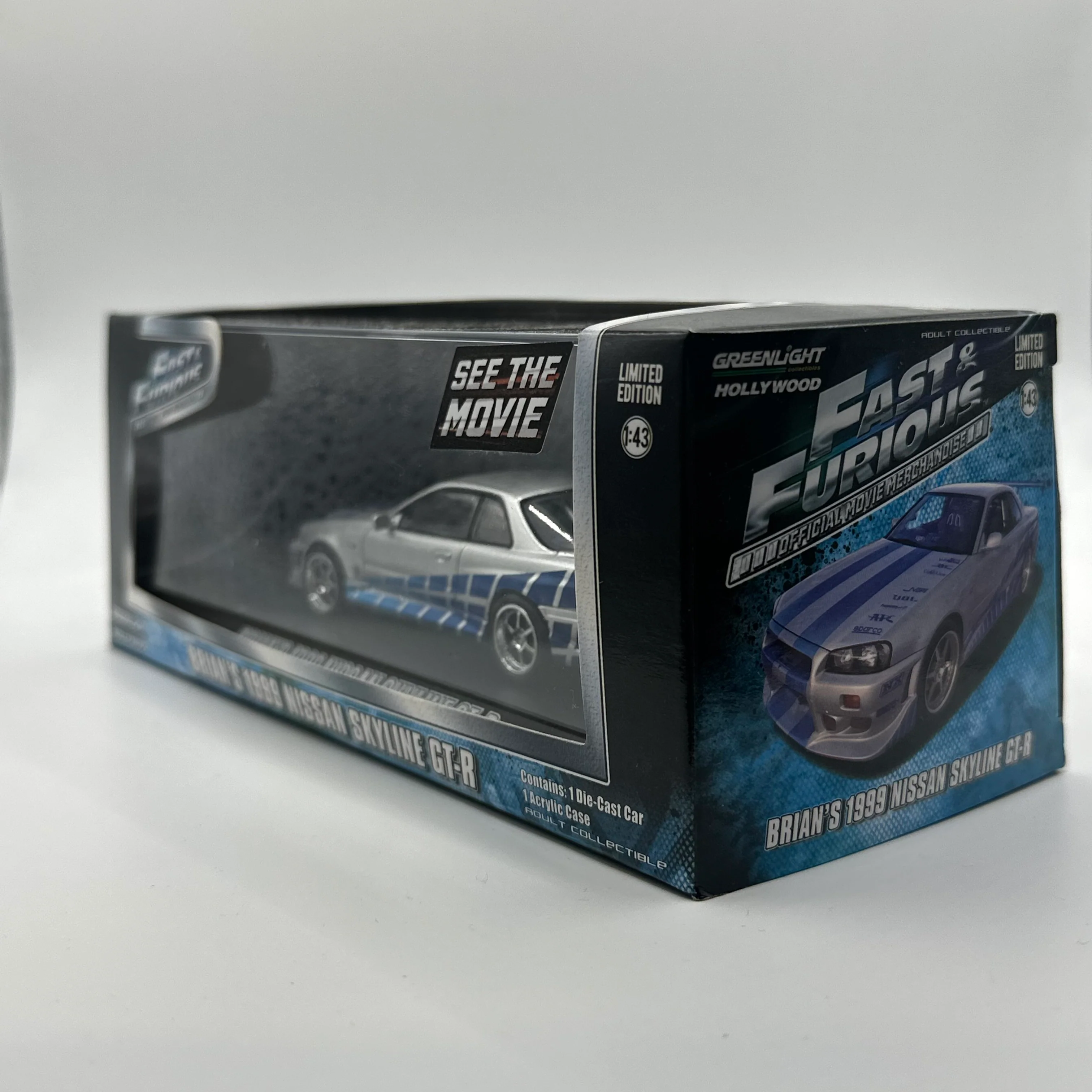Brian’s 1999 Nissan Skyline GT-R FAST & FURIOUS LIMITED EDITION 1:43 Scale GREENLIGHT Hollywood - Image 3