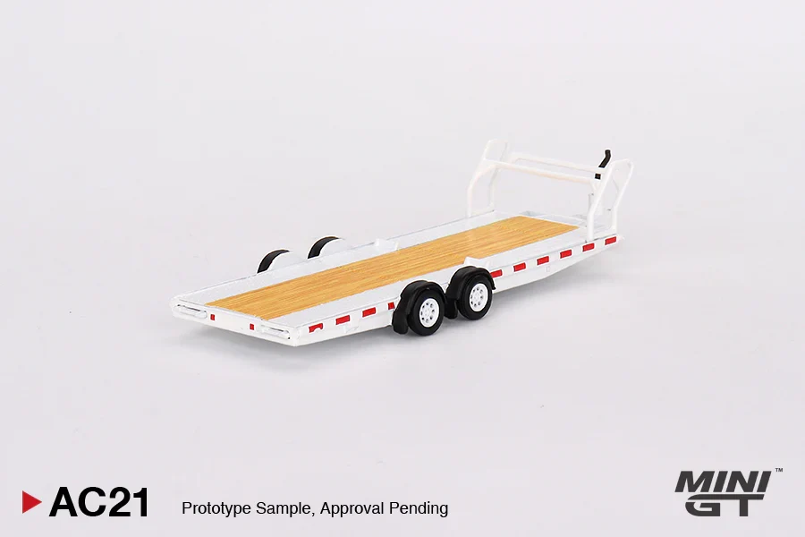CAR HAULER TRAILER TYPE (WHITE) MINI GT MGTAC21 1:64 - Image 2