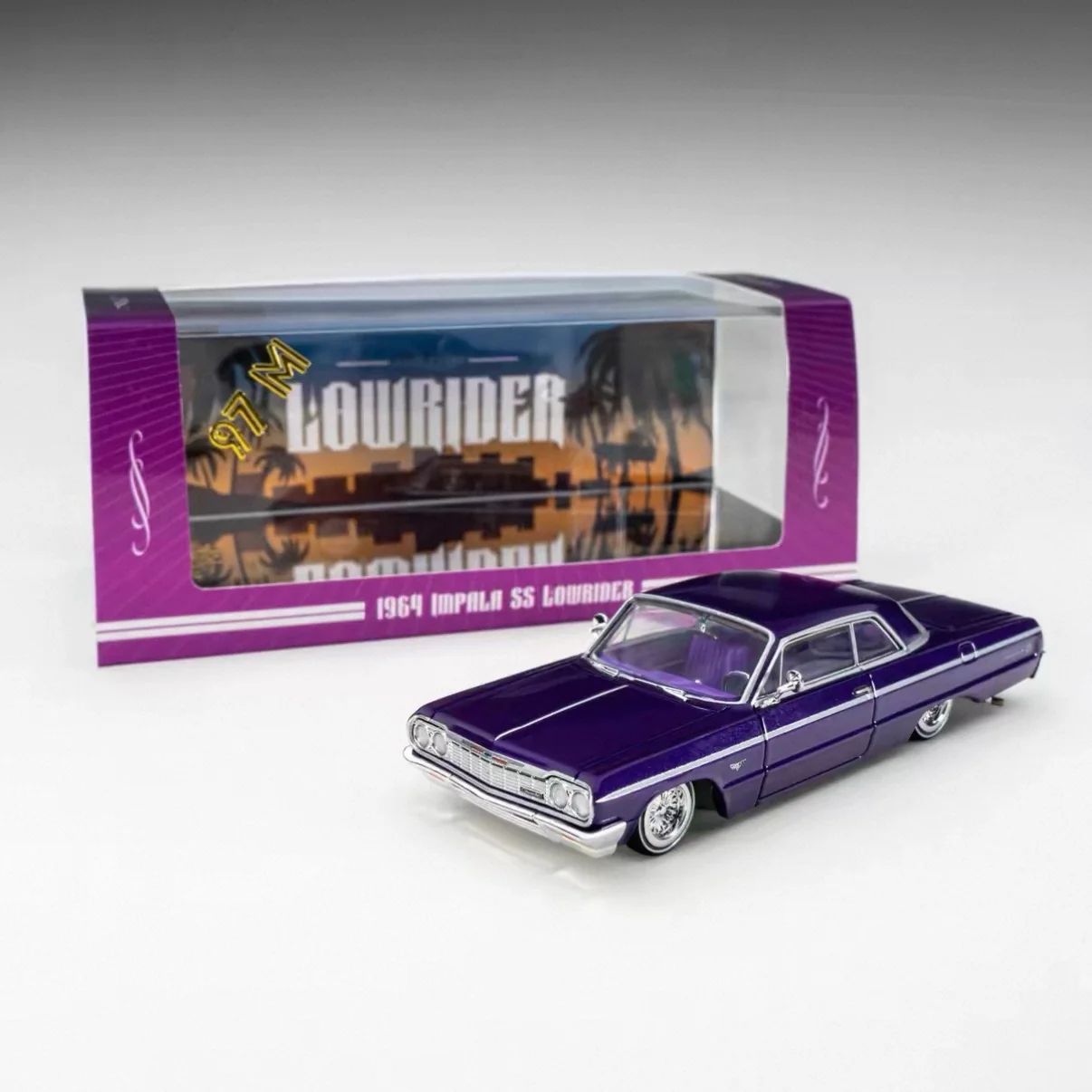 Chevrolet Impala 1964 SS Lowrider - Posable (Metallic Purple) 1:64