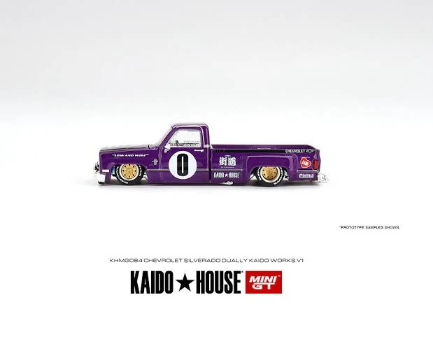 Chevrolet Silverado Dually Kaido V1 Purple 084 Kaido House x MiniGT 1:64 Scale - Image 2
