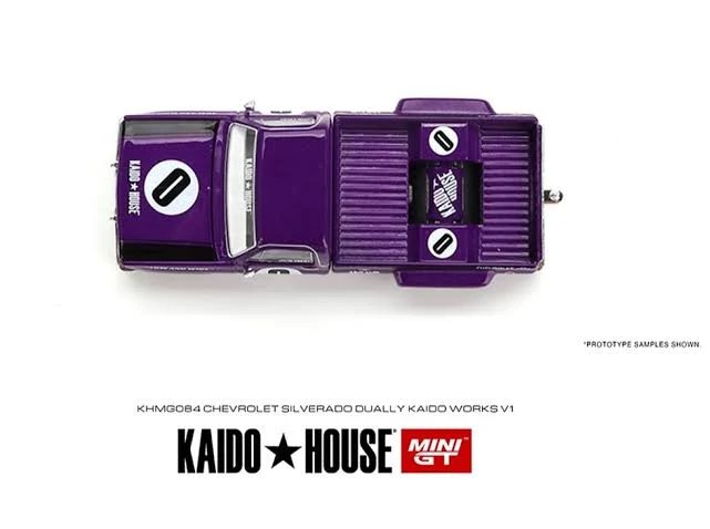 Chevrolet Silverado Dually Kaido V1 Purple 084 Kaido House x MiniGT 1:64 Scale - Image 3