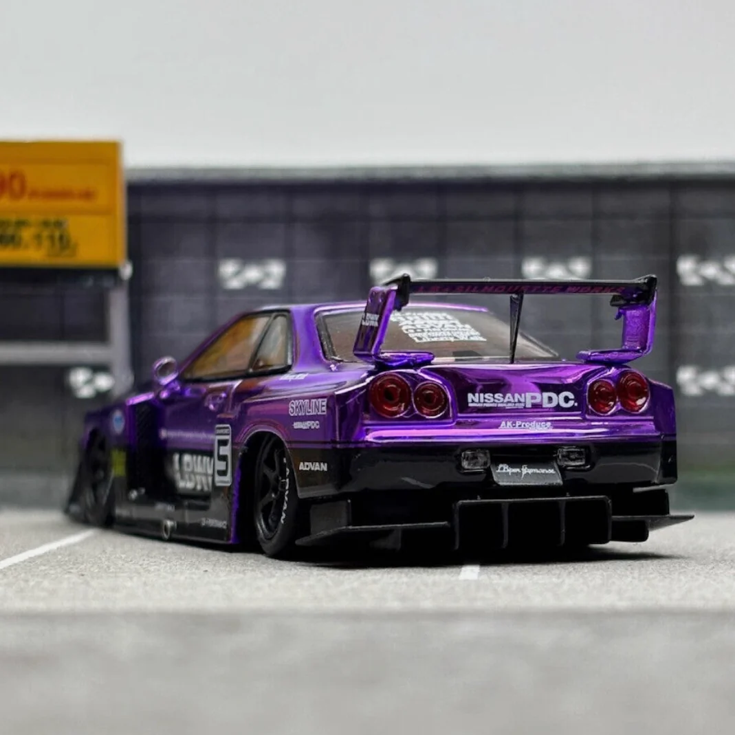 Chrome Purple Skyline GTR ER34 LBWK Liberty Walk GB SW 1:64 LIMITED TO 499pcs - Image 11