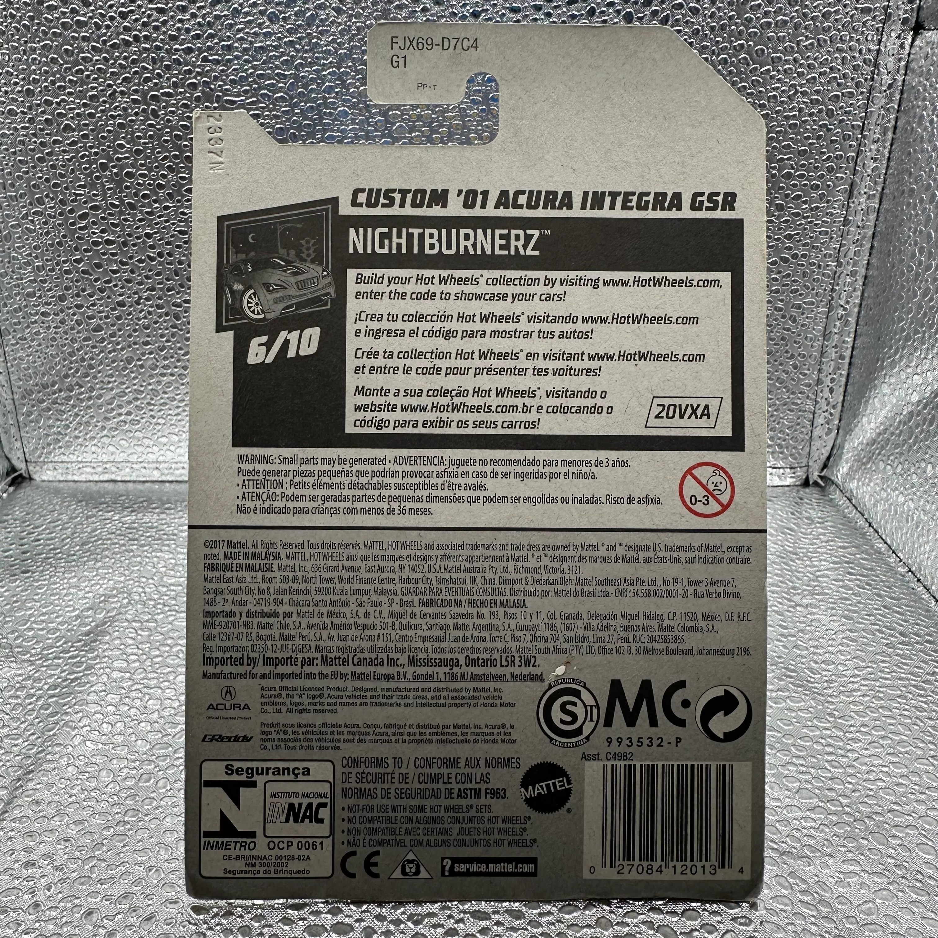 Custom ‘01 Acura Integra GSR Nightburnerz 6/10 Hotwheels mainline 17/365 - Image 2