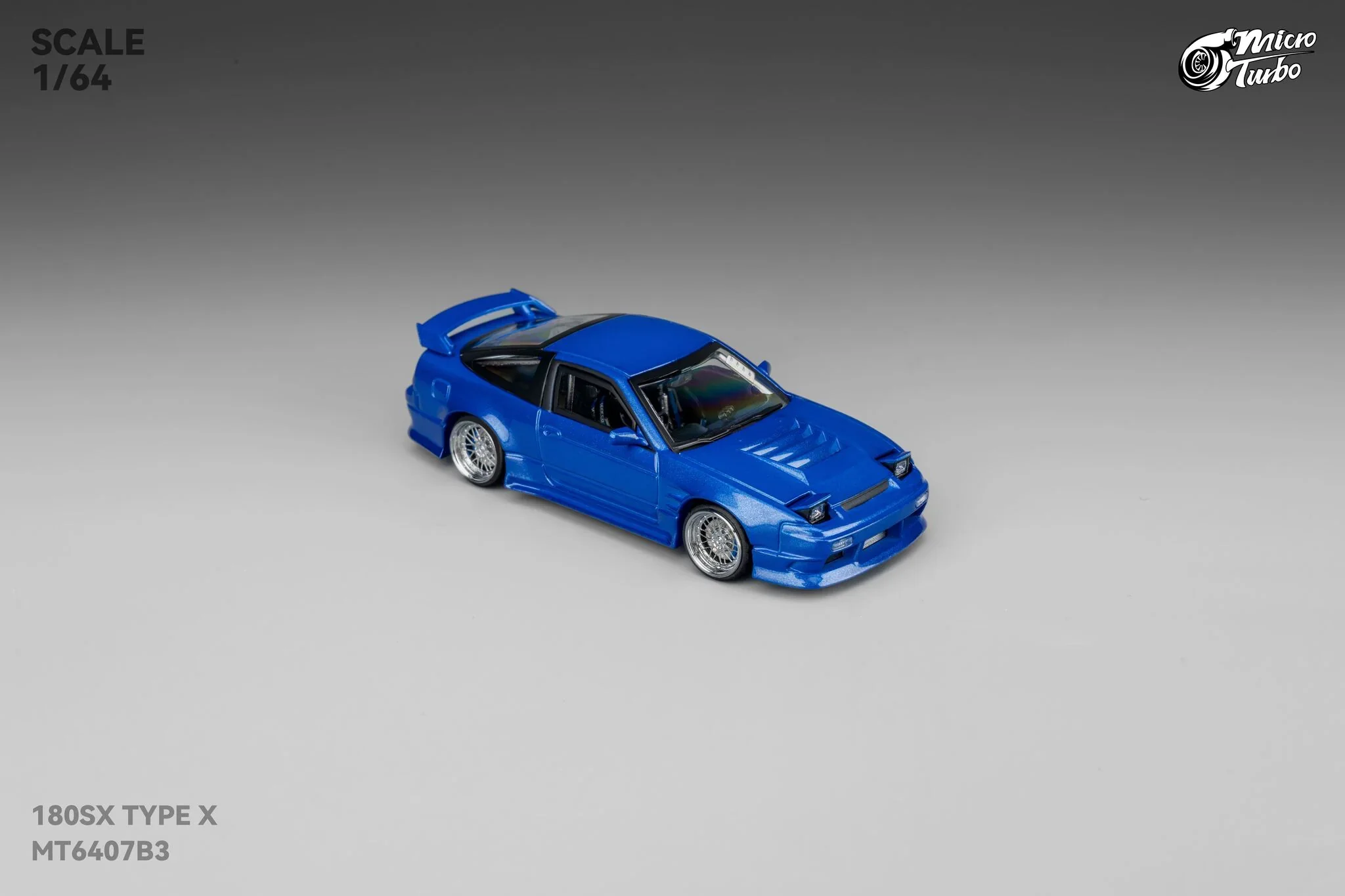 Custom 180SX Type X (Metallic Blue) Microturbo - 1/64 - Image 7