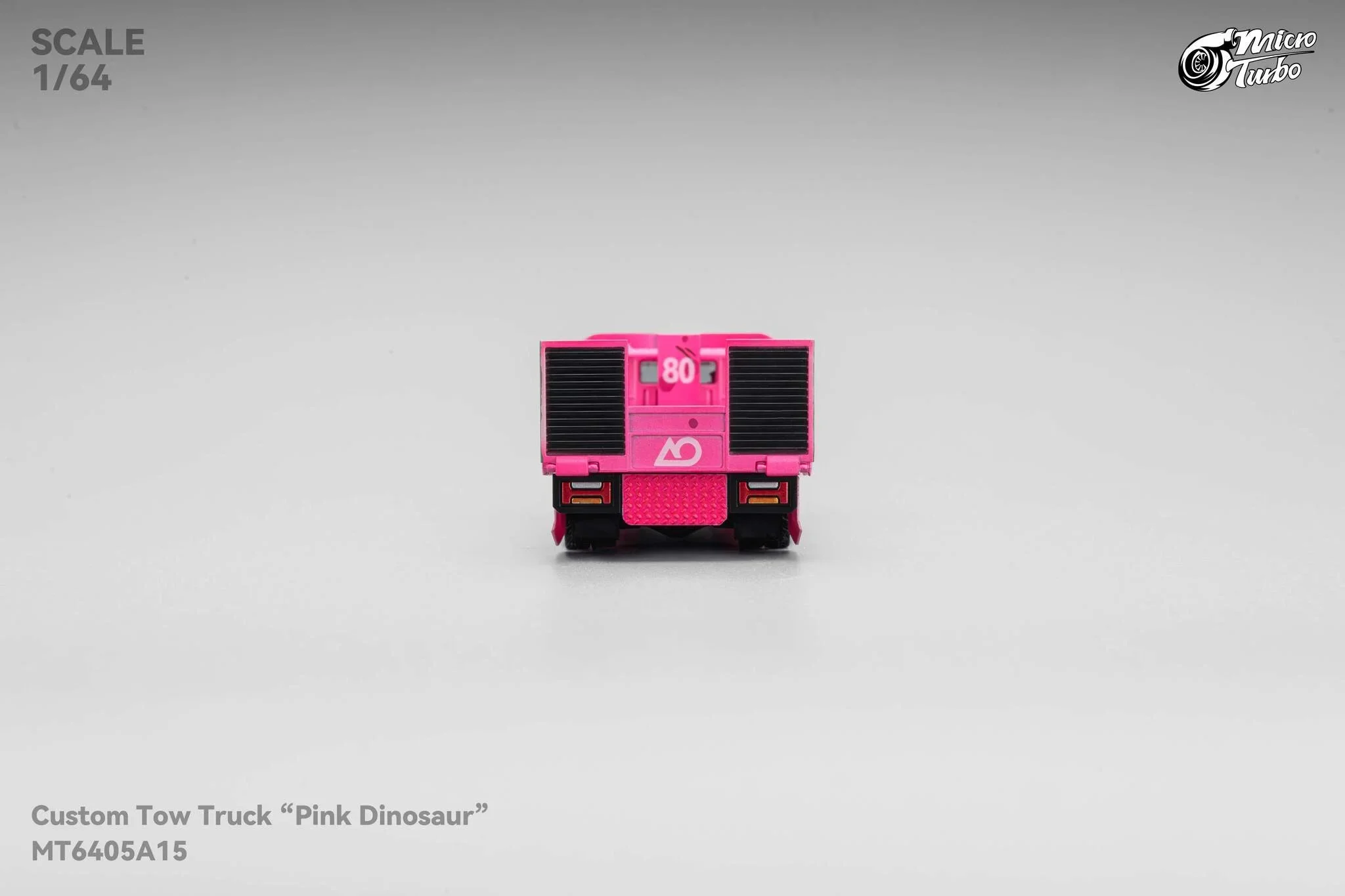 Custom Flat Bed Tow Truck Dino Pink - Mega Gear 1:64 - Image 9
