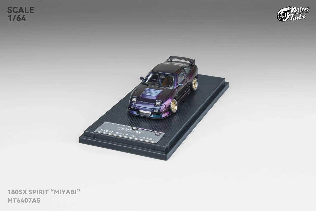 Custom Rocket Bunny Nissan 180SX - Purple GMHS Special Edition Micro Turbo 1:64 - Image 11