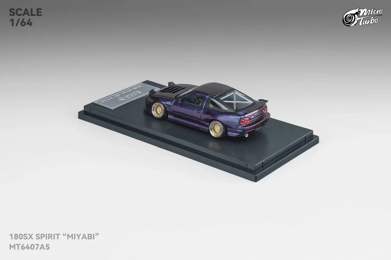 Custom Rocket Bunny Nissan 180SX - Purple GMHS Special Edition Micro Turbo 1:64 - Image 12